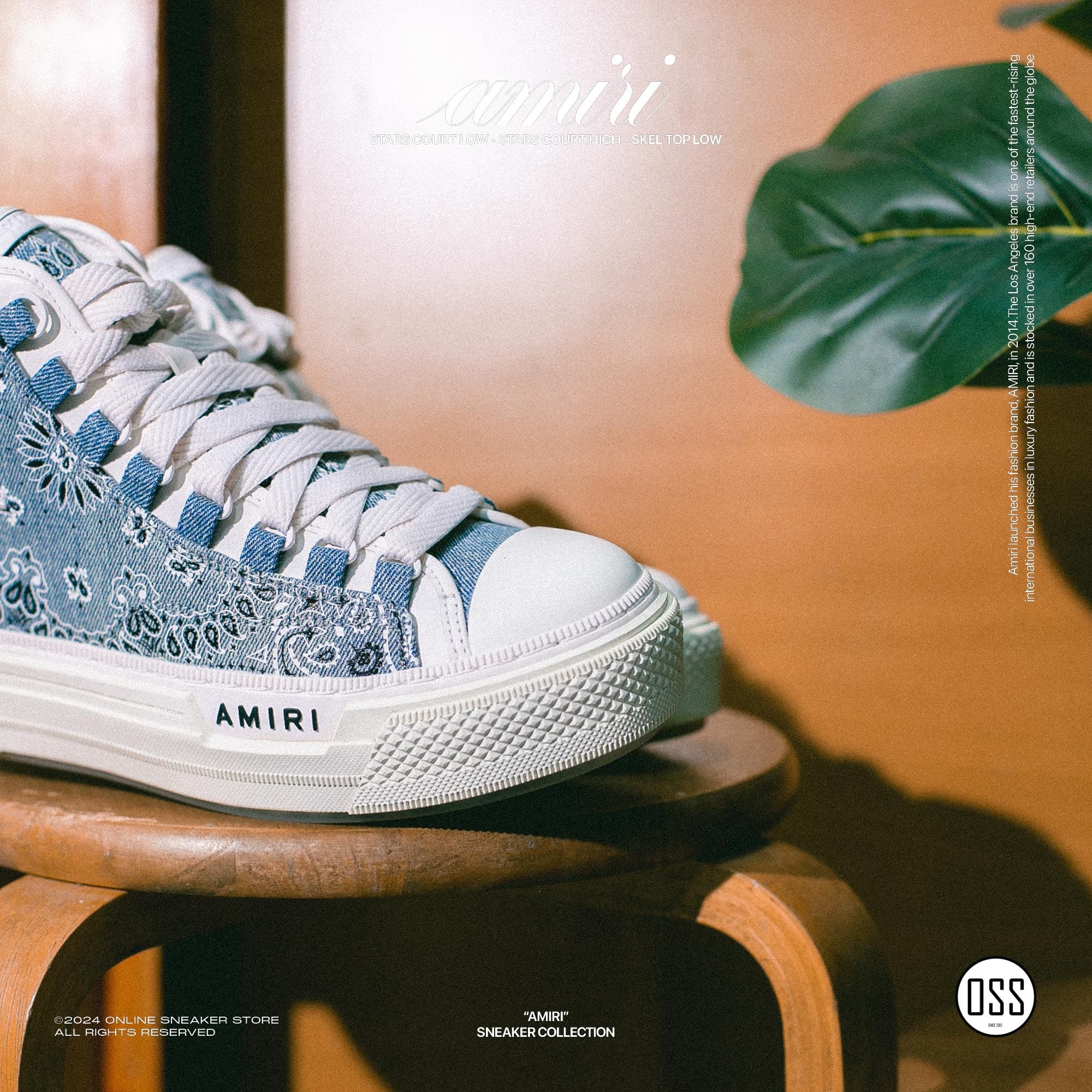  AMIRI M.A. COURT HI - CLAY INDIGO 