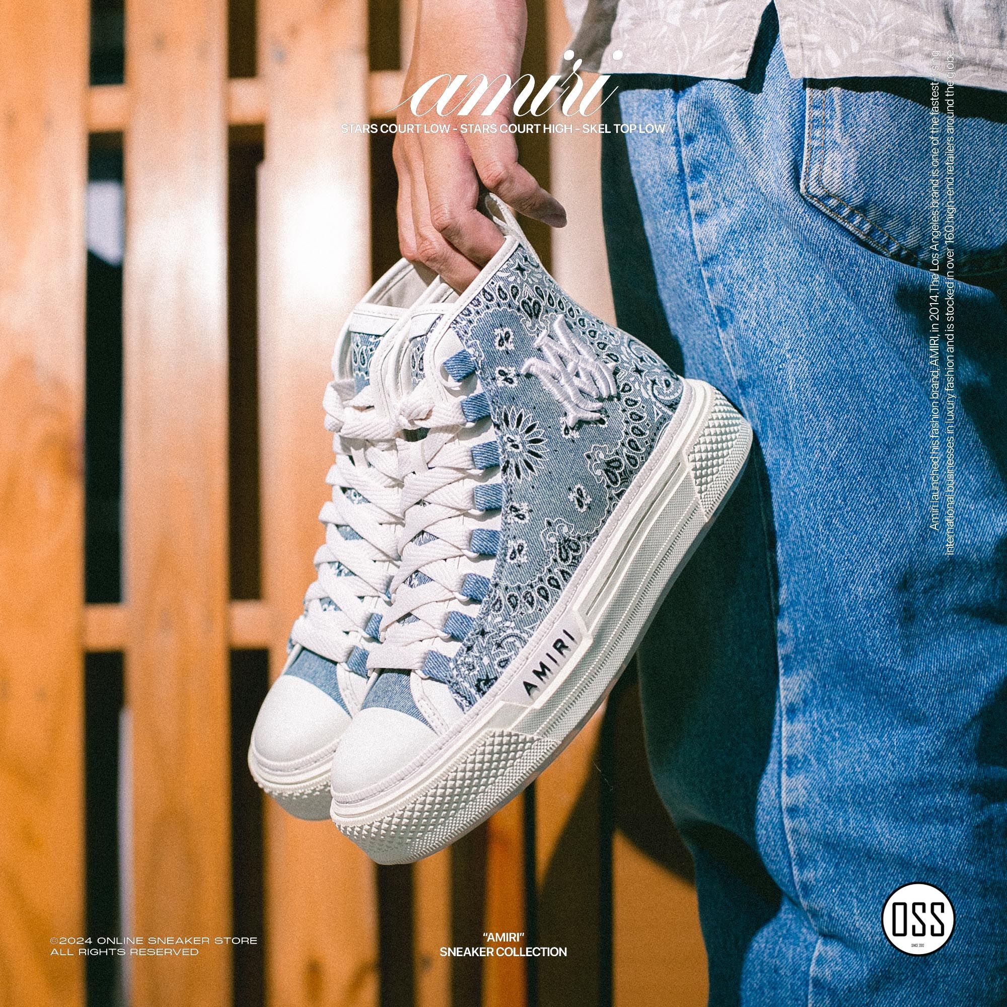 AMIRI M.A. COURT HI - CLAY INDIGO