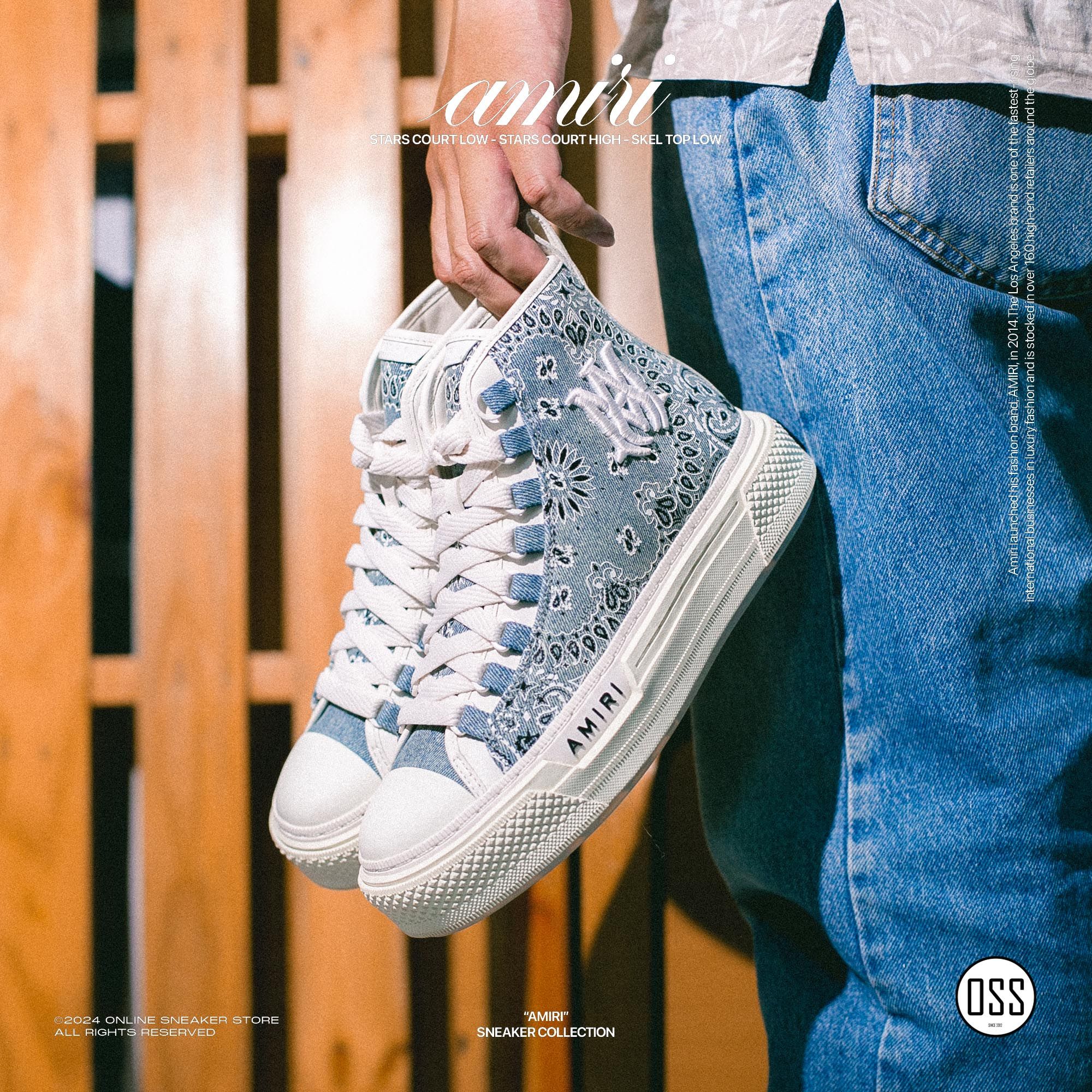  AMIRI M.A. COURT HI - CLAY INDIGO 