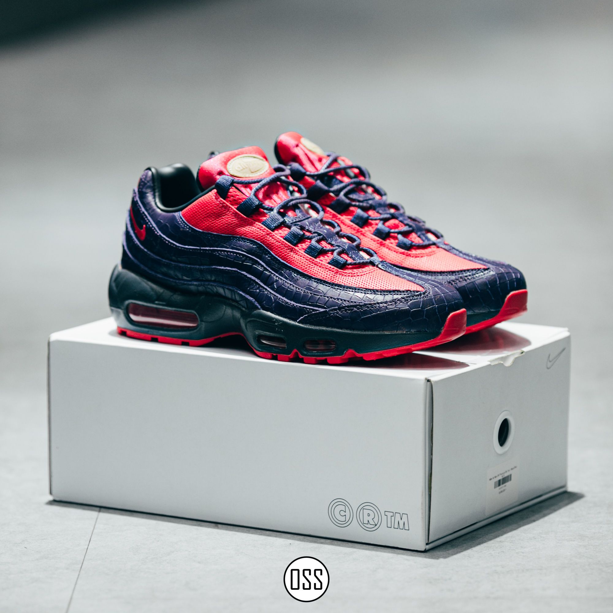 Nike Air Max 95 Premium By You - Navy/Red