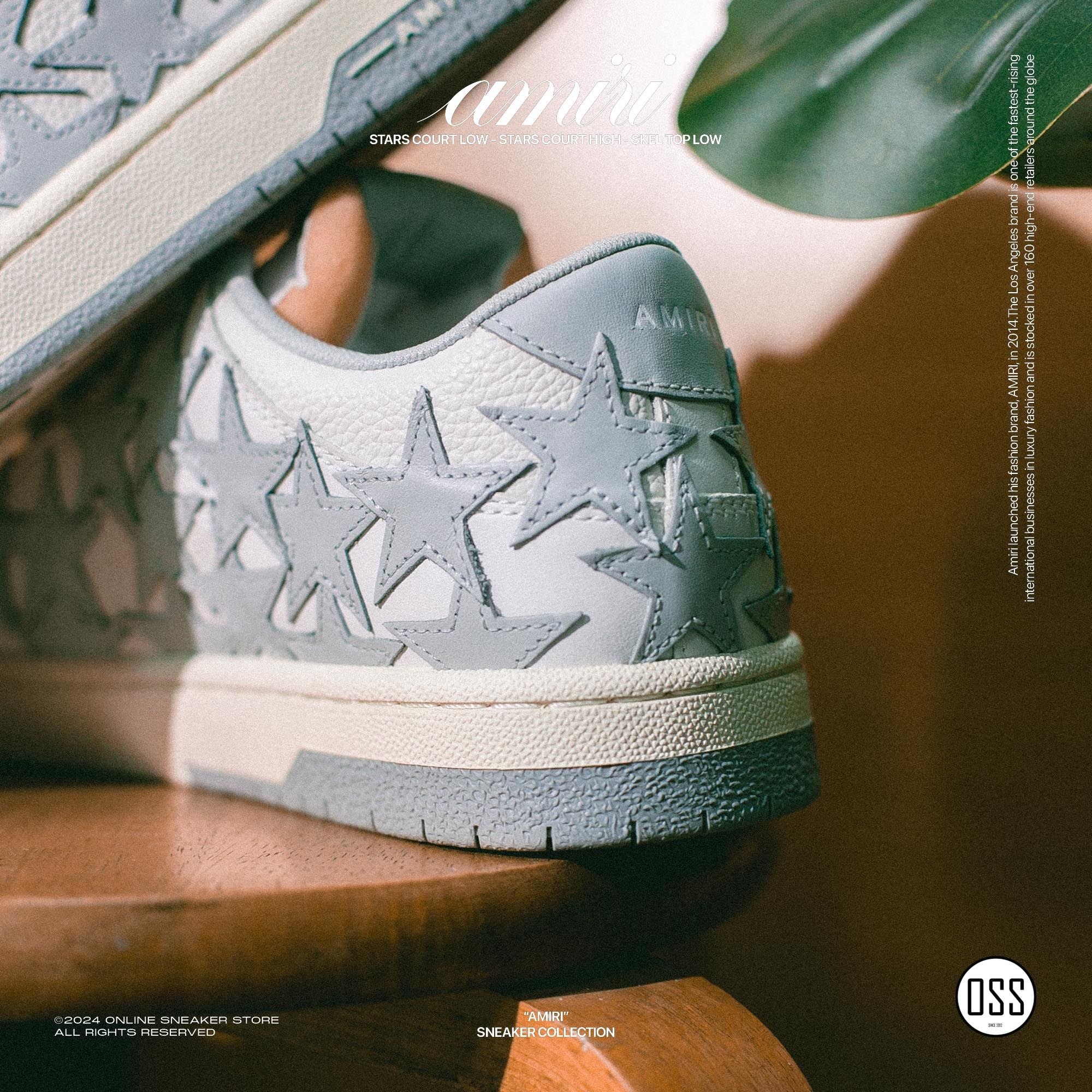 AMIRI STARS LOW - Grey