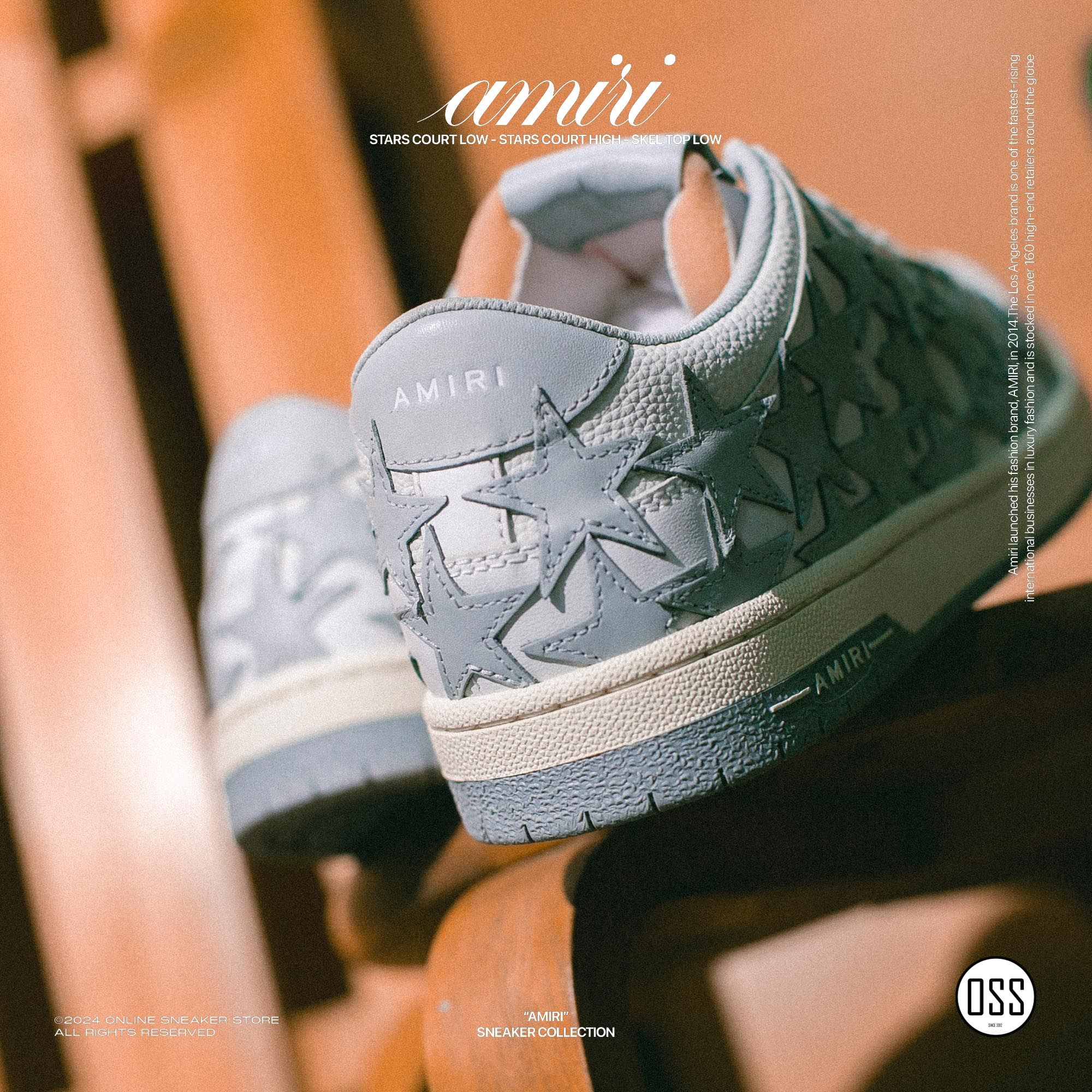  AMIRI STARS LOW - Grey 