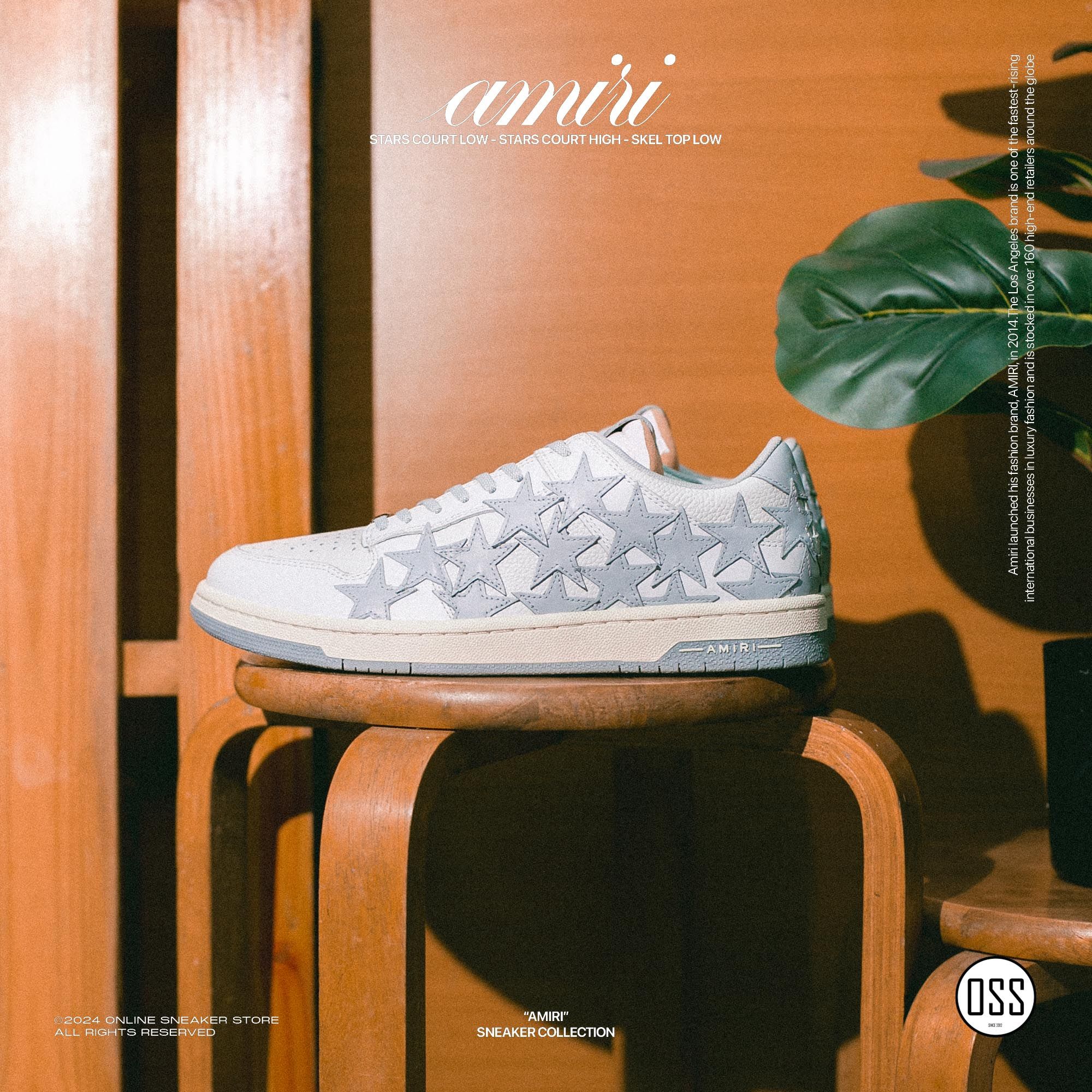 AMIRI STARS LOW - Grey