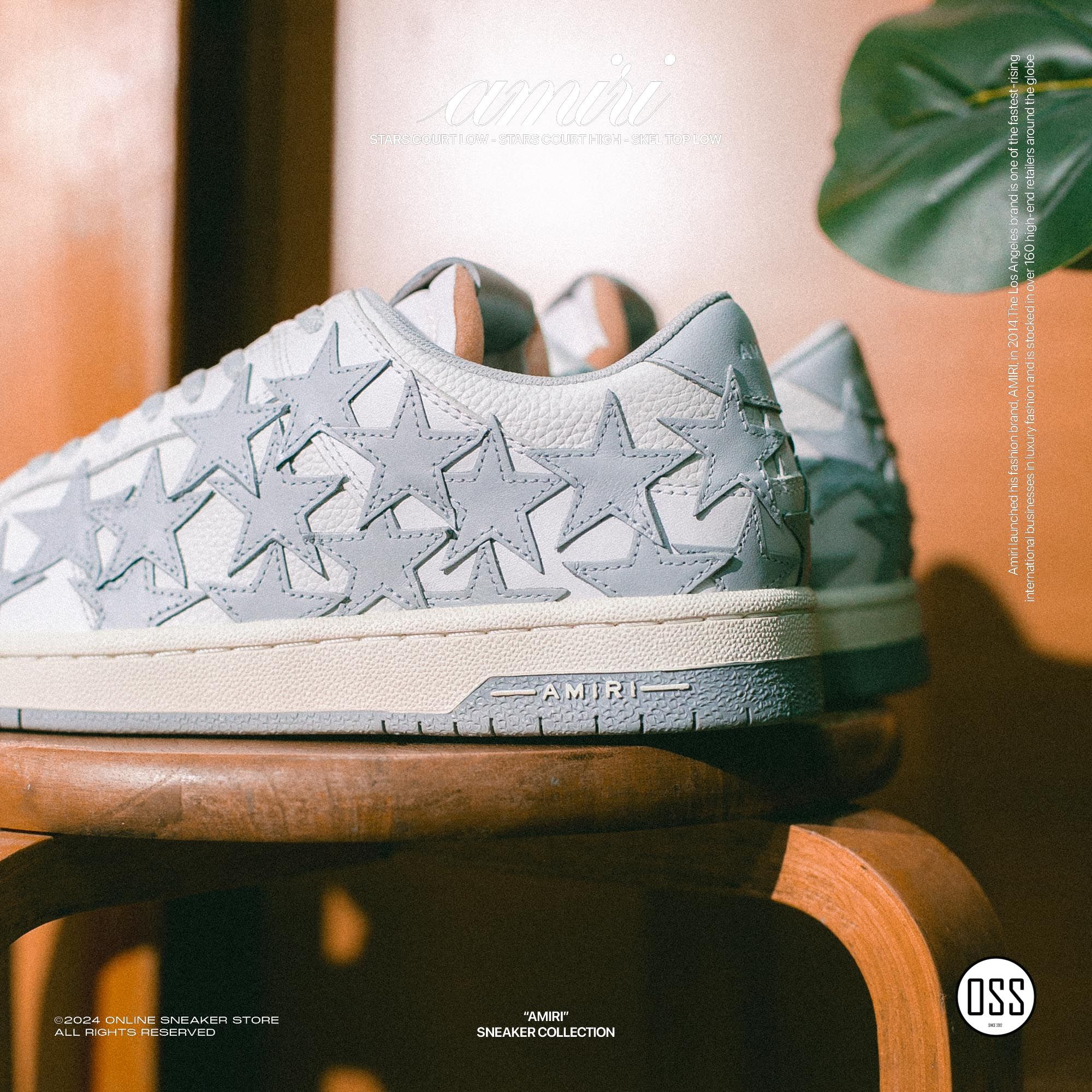 AMIRI STARS LOW - Grey