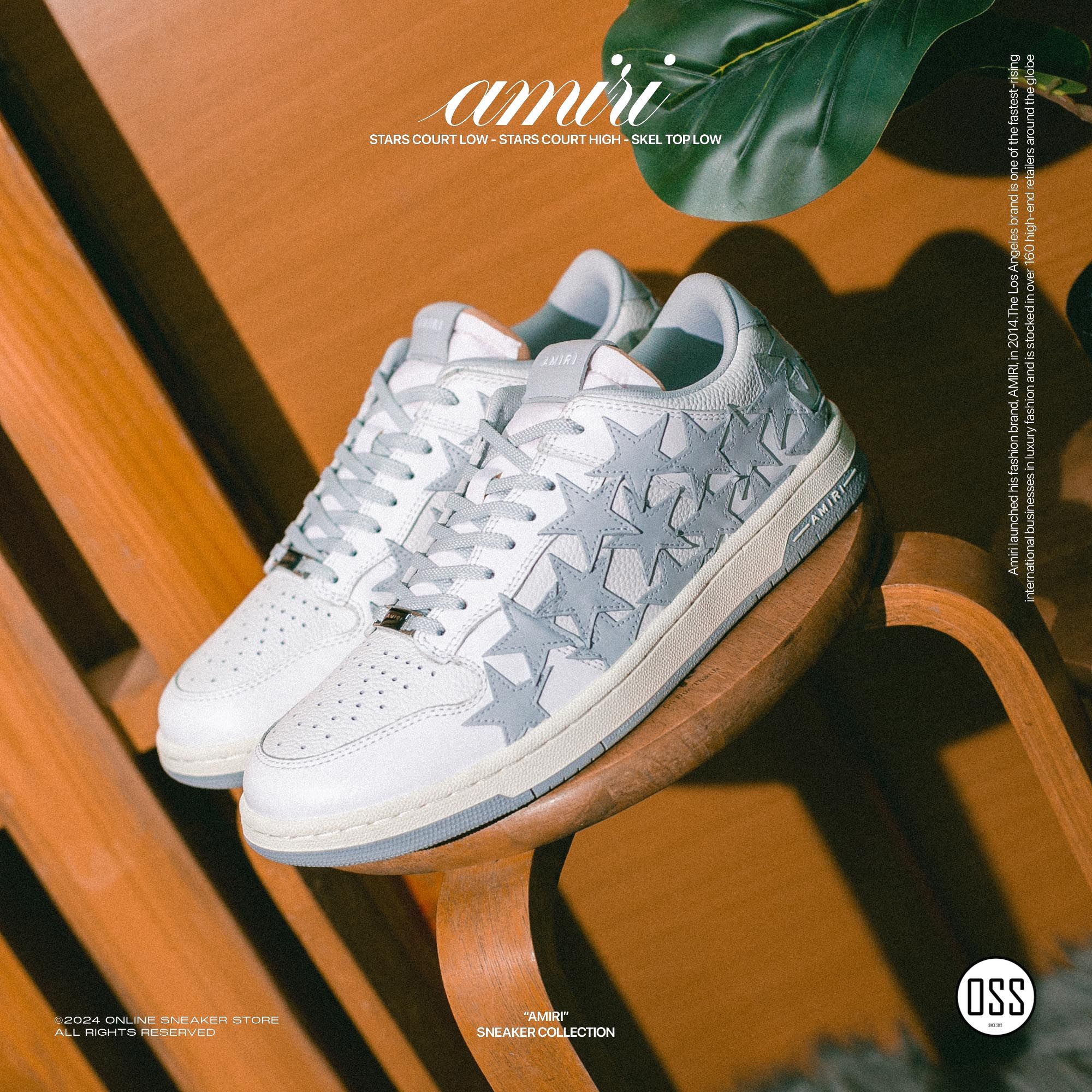 AMIRI STARS LOW - Grey