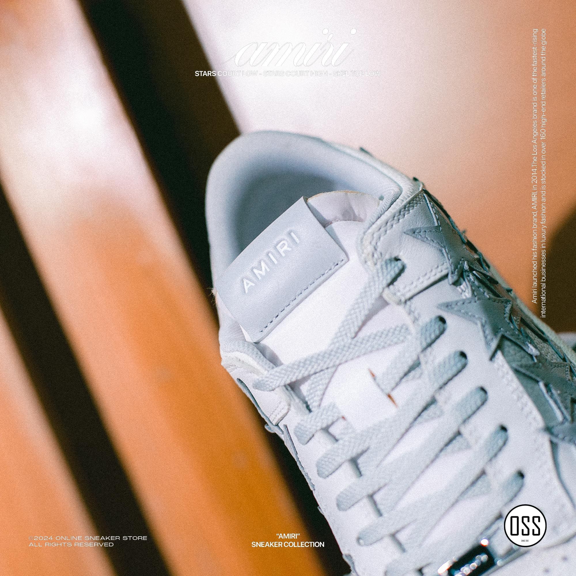 AMIRI STARS LOW - Grey