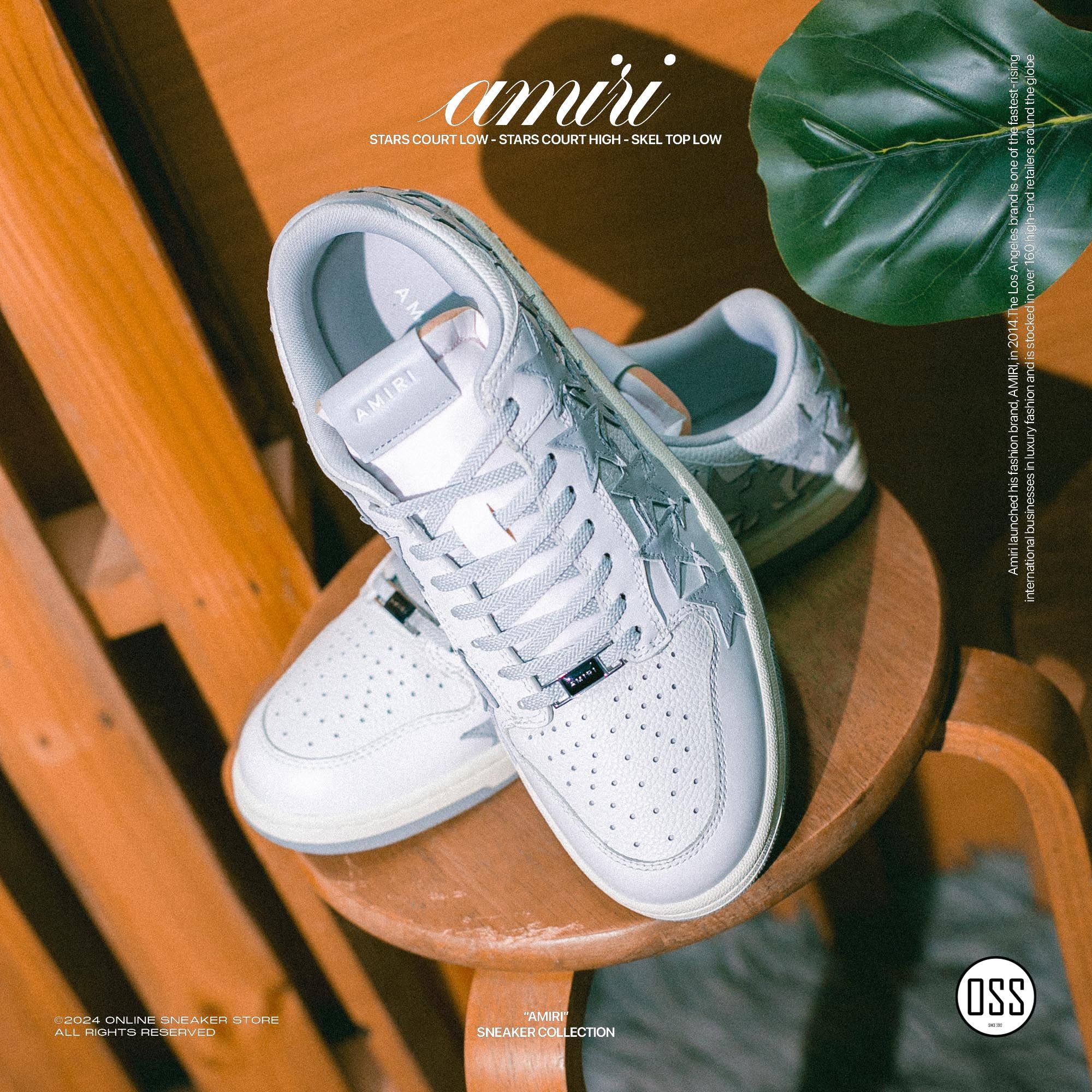 AMIRI STARS LOW - Grey