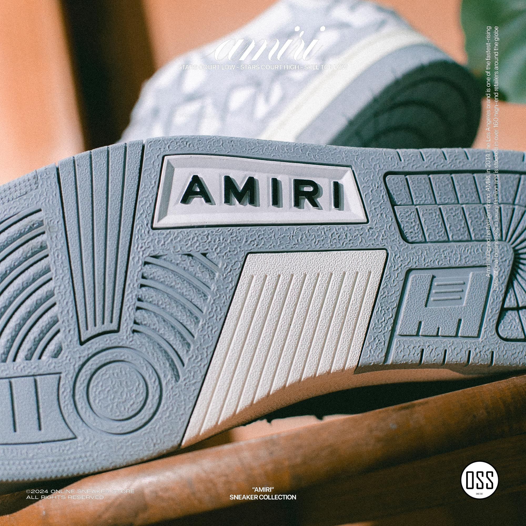 AMIRI STARS LOW - Grey