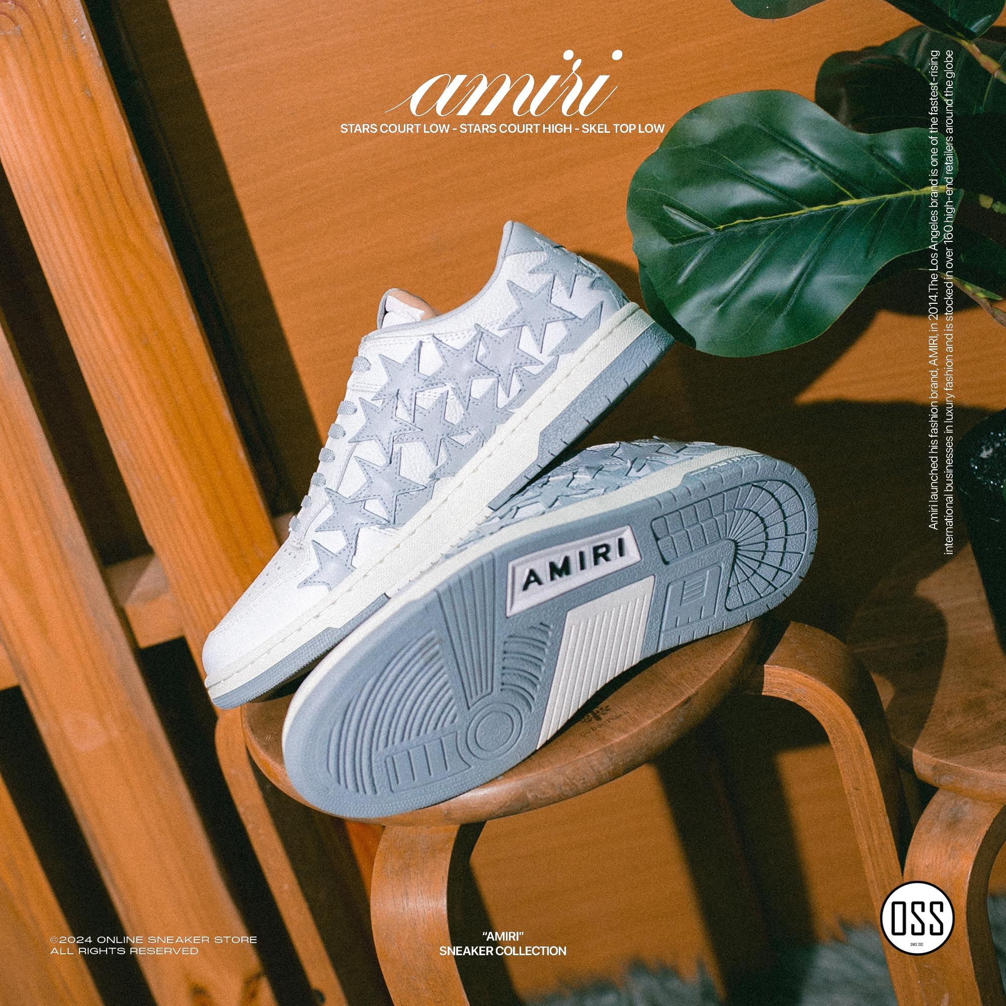 AMIRI STARS LOW - Grey