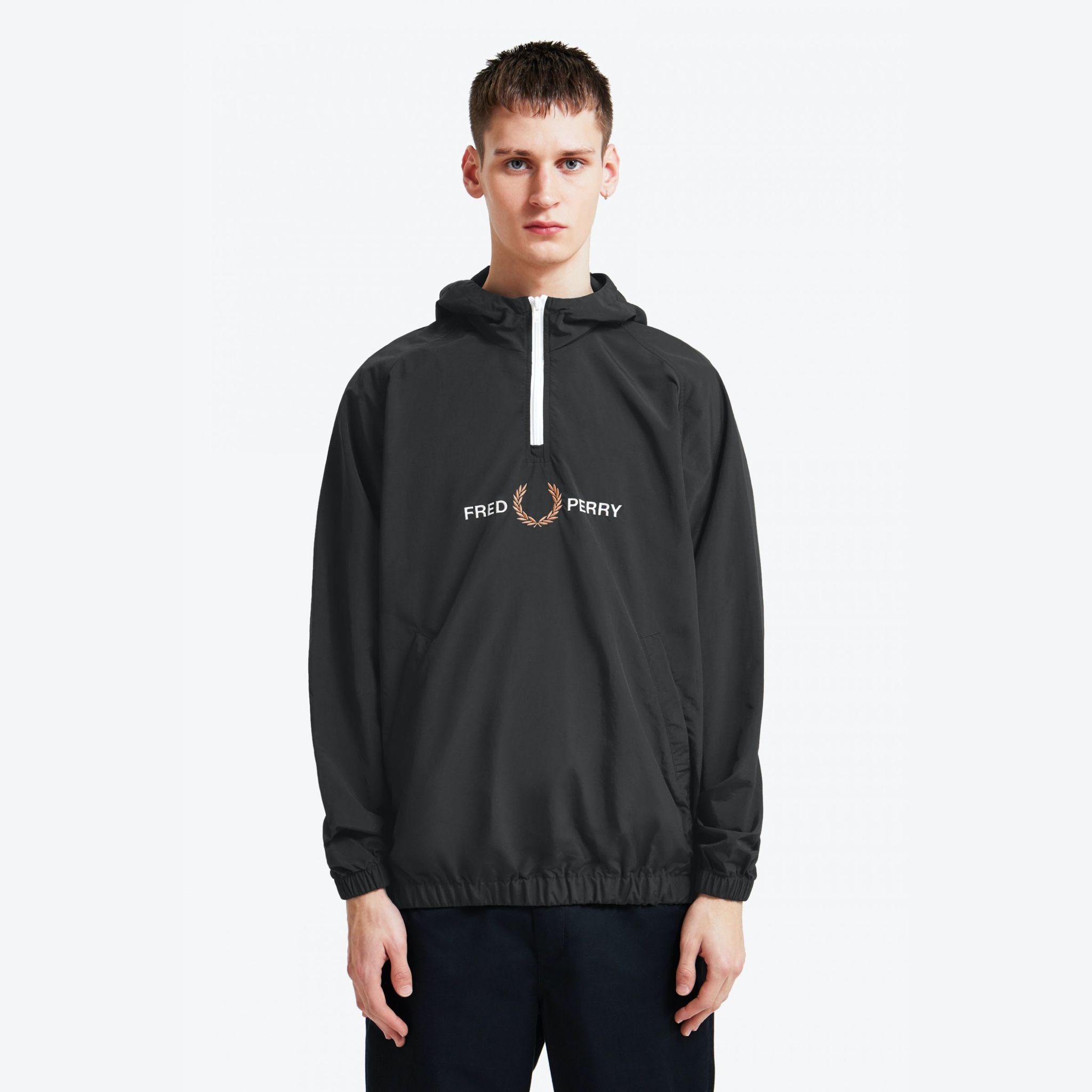 Fred Perry Embroidered Overhead Shell Jacket