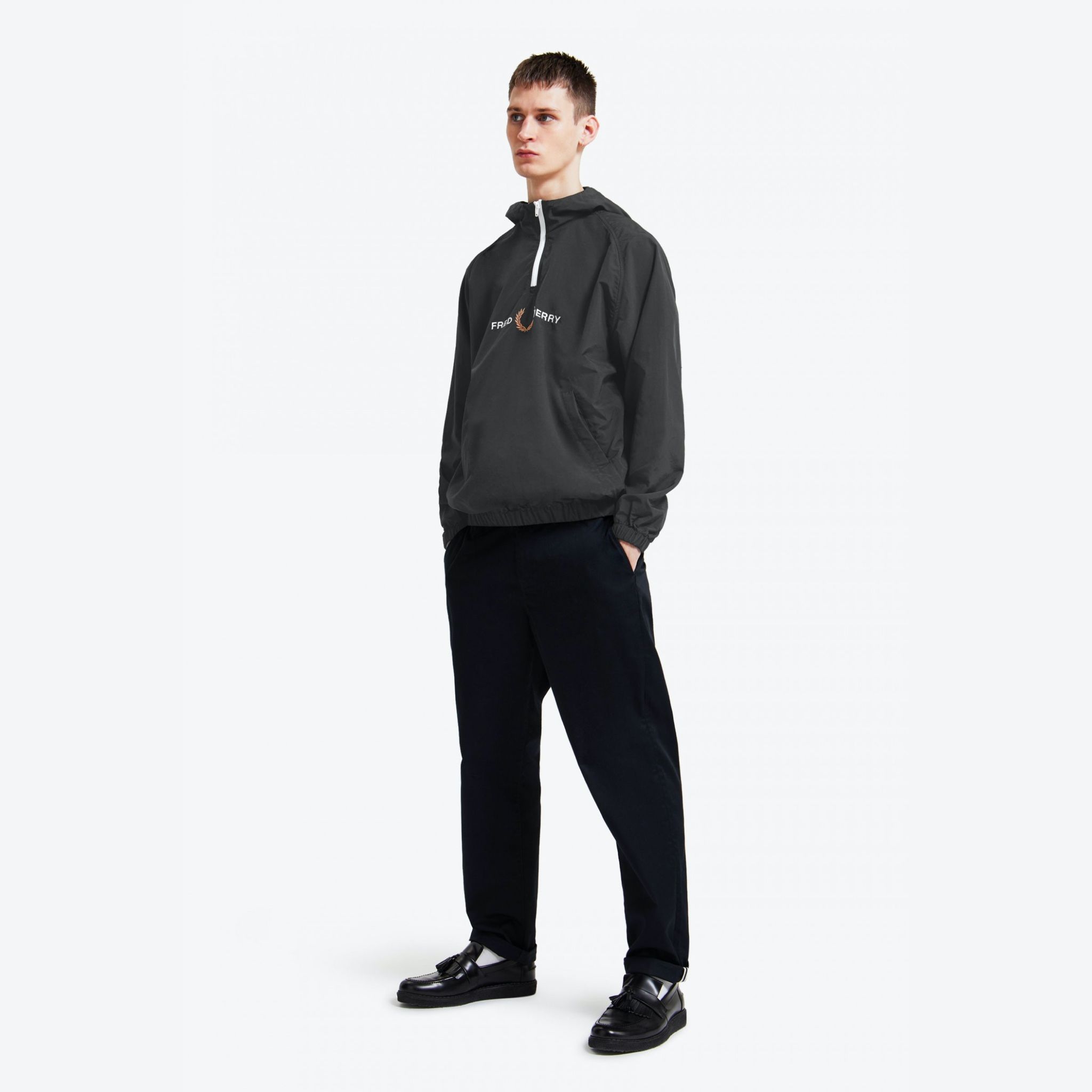 Fred Perry Embroidered Overhead Shell Jacket