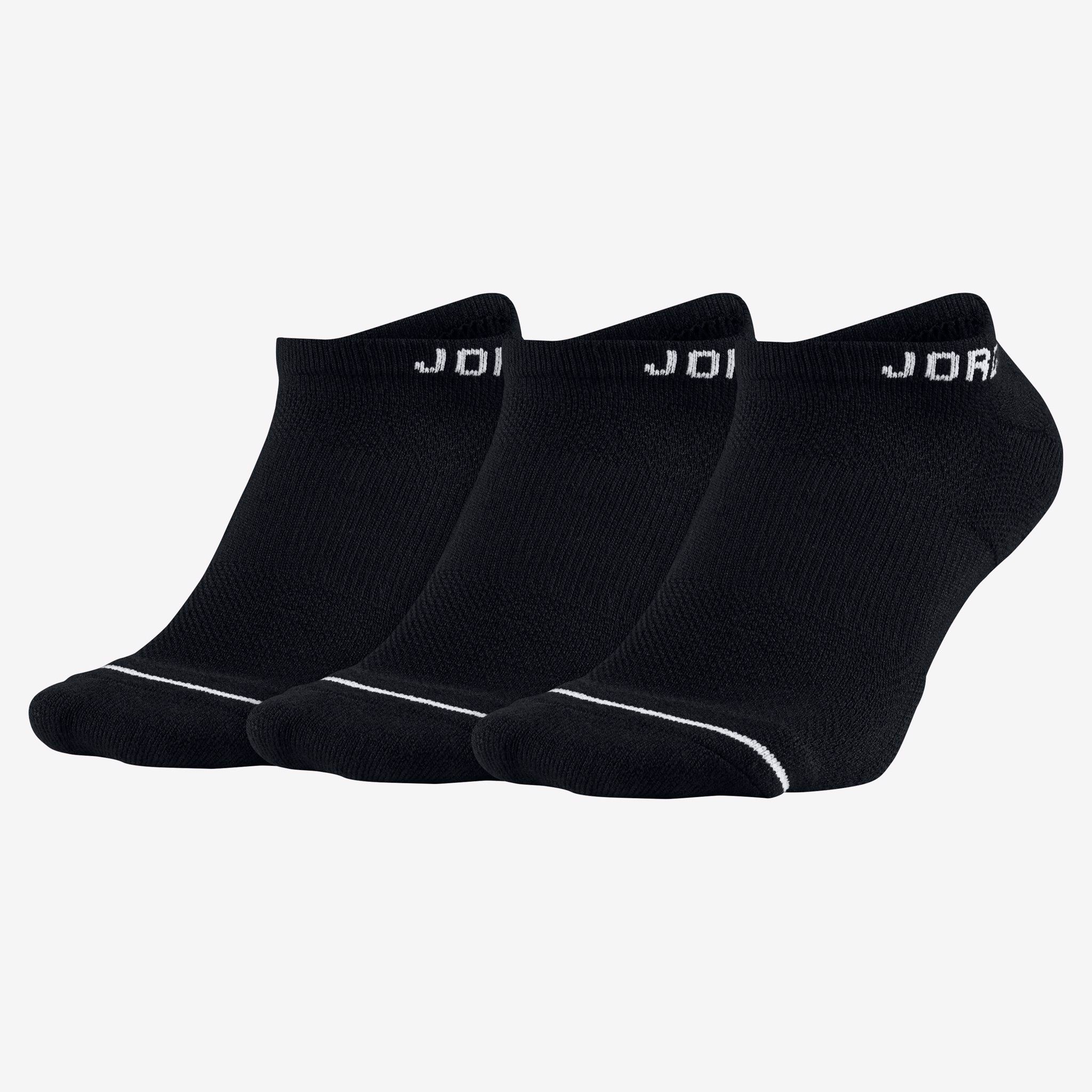  Jordan Everyday Max No-Show Socks (3 Pairs) - Black 