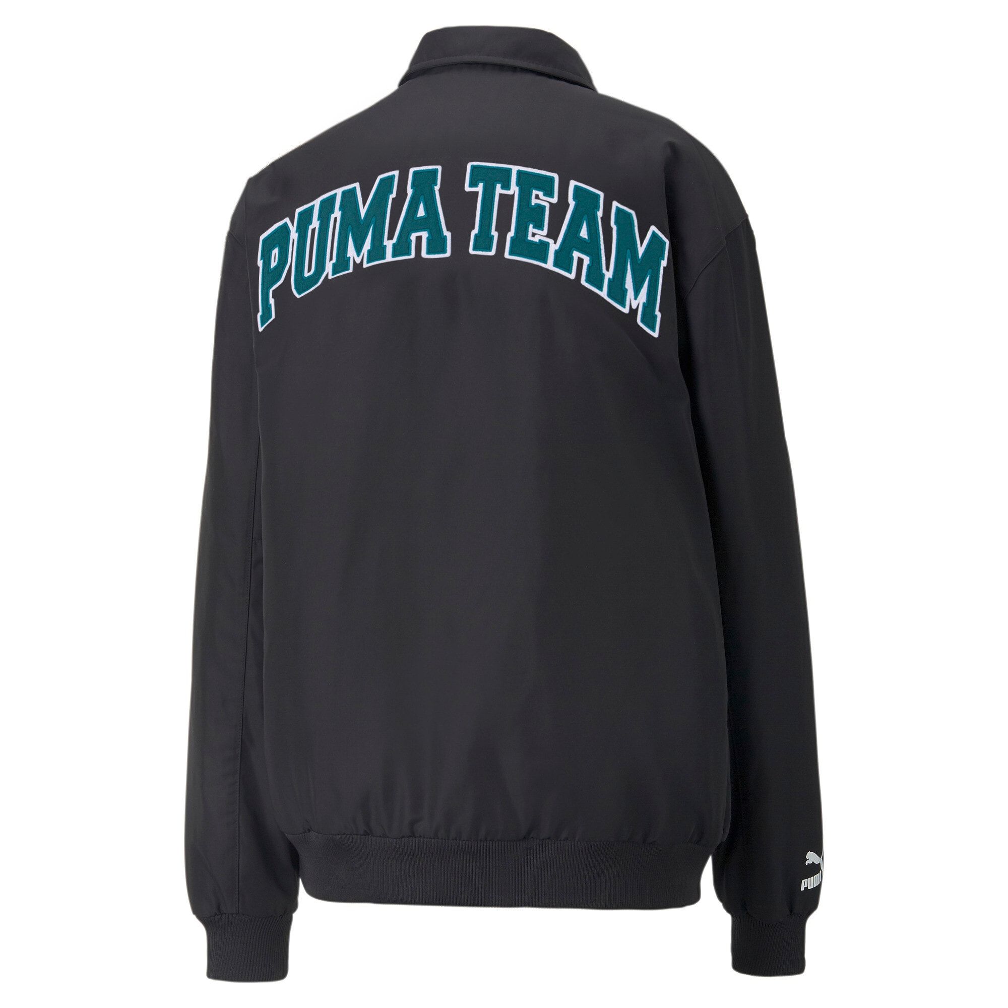 PUMA Team Varsity Bomber Jacket - Black / Green