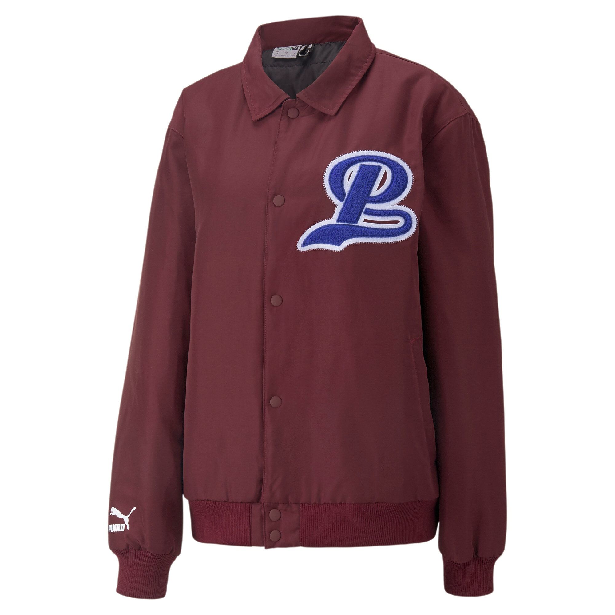 PUMA Team Varsity Bomber Jacket - Deep Red