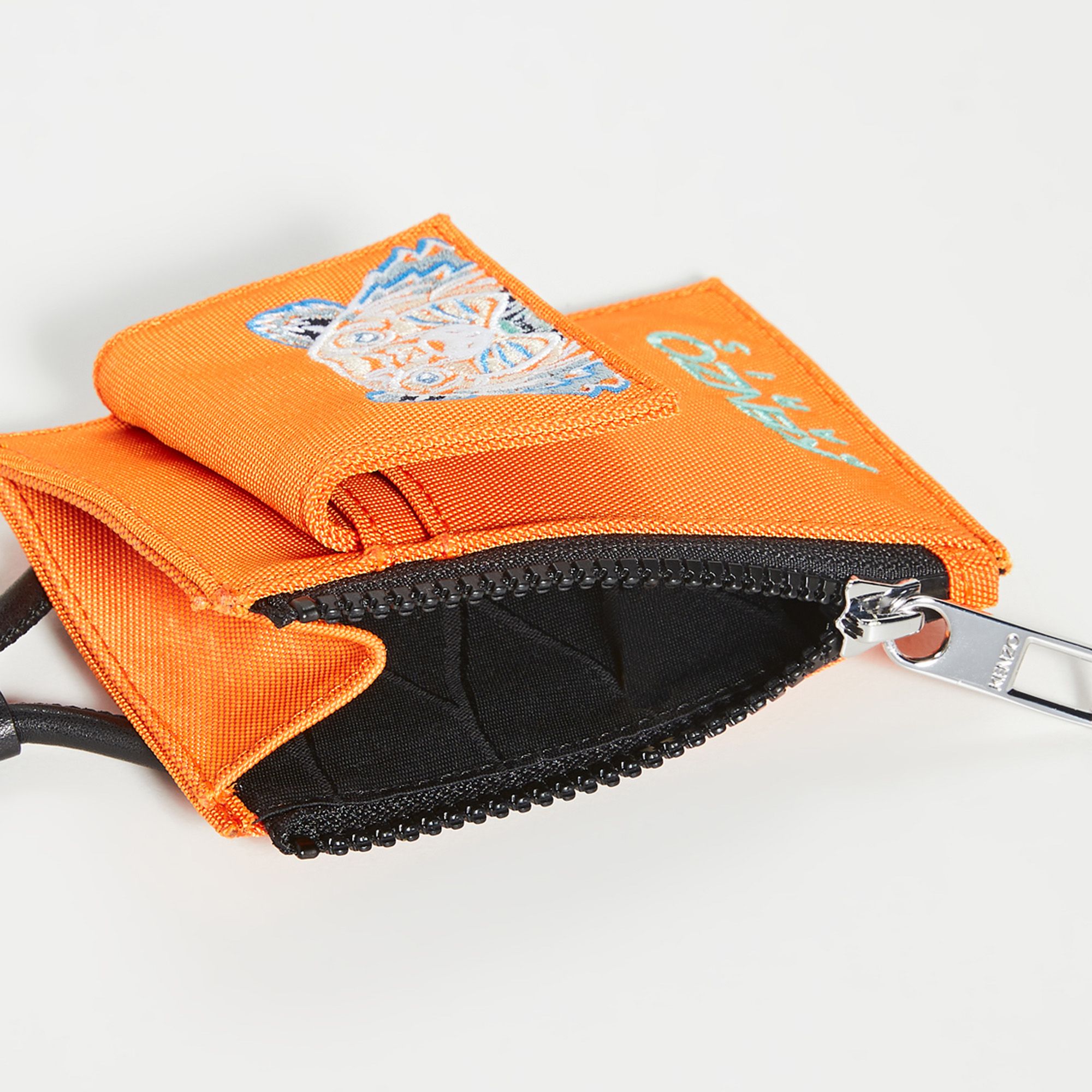 KENZO Kampus Tiger Cardholder With Strap - Orange