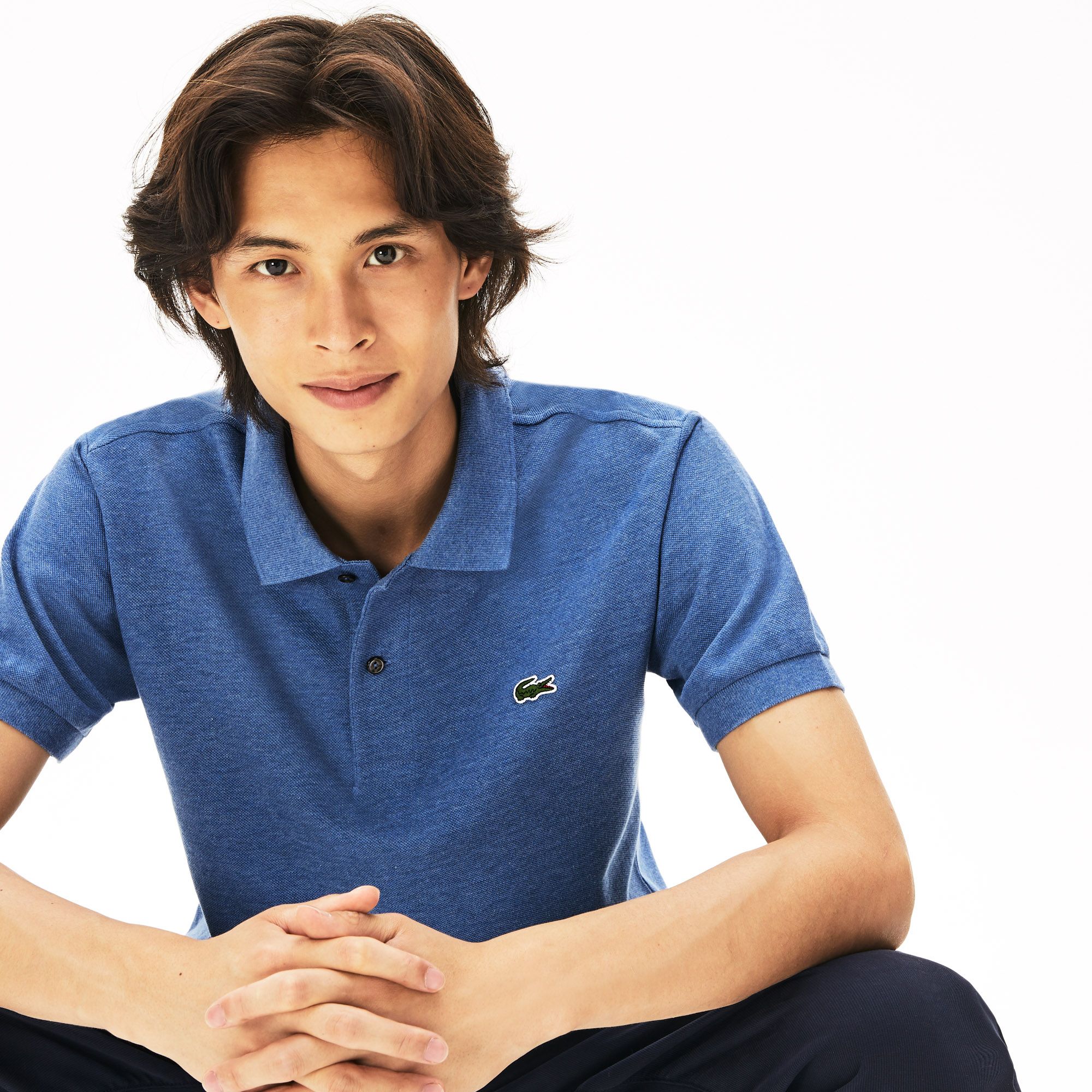 Slim fit Lacoste Polo Shirt in petit piqué - Blue Chine