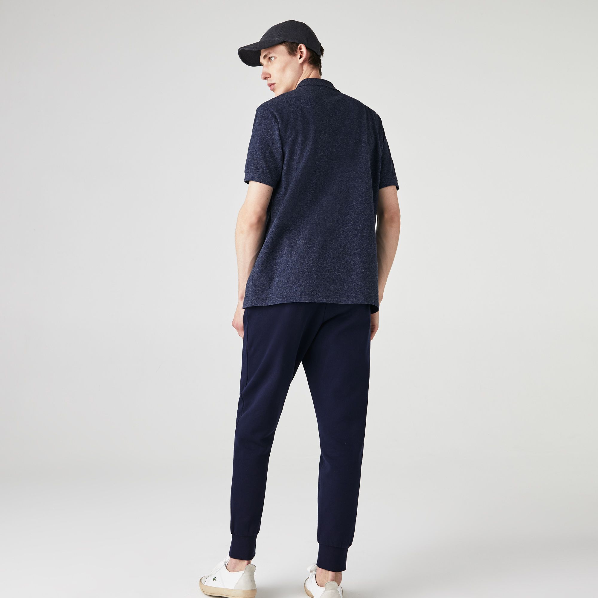 Marl Lacoste Classic Fit L.12.12 Polo Shirt - Blue Chine