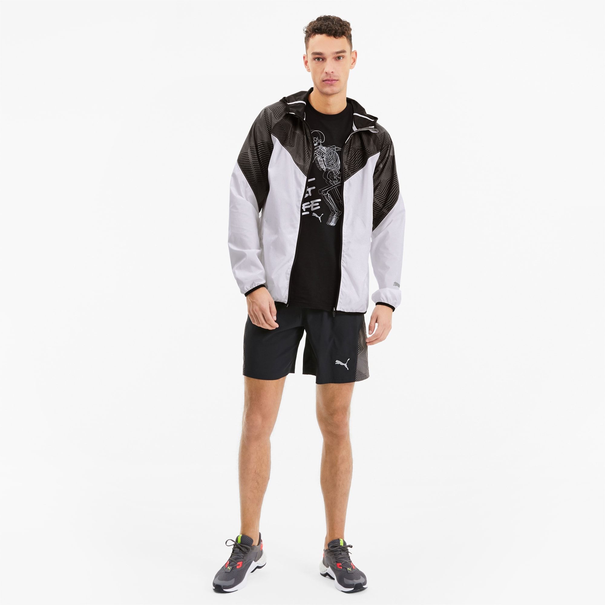Puma Last Lap Graphic Running Jacket - White