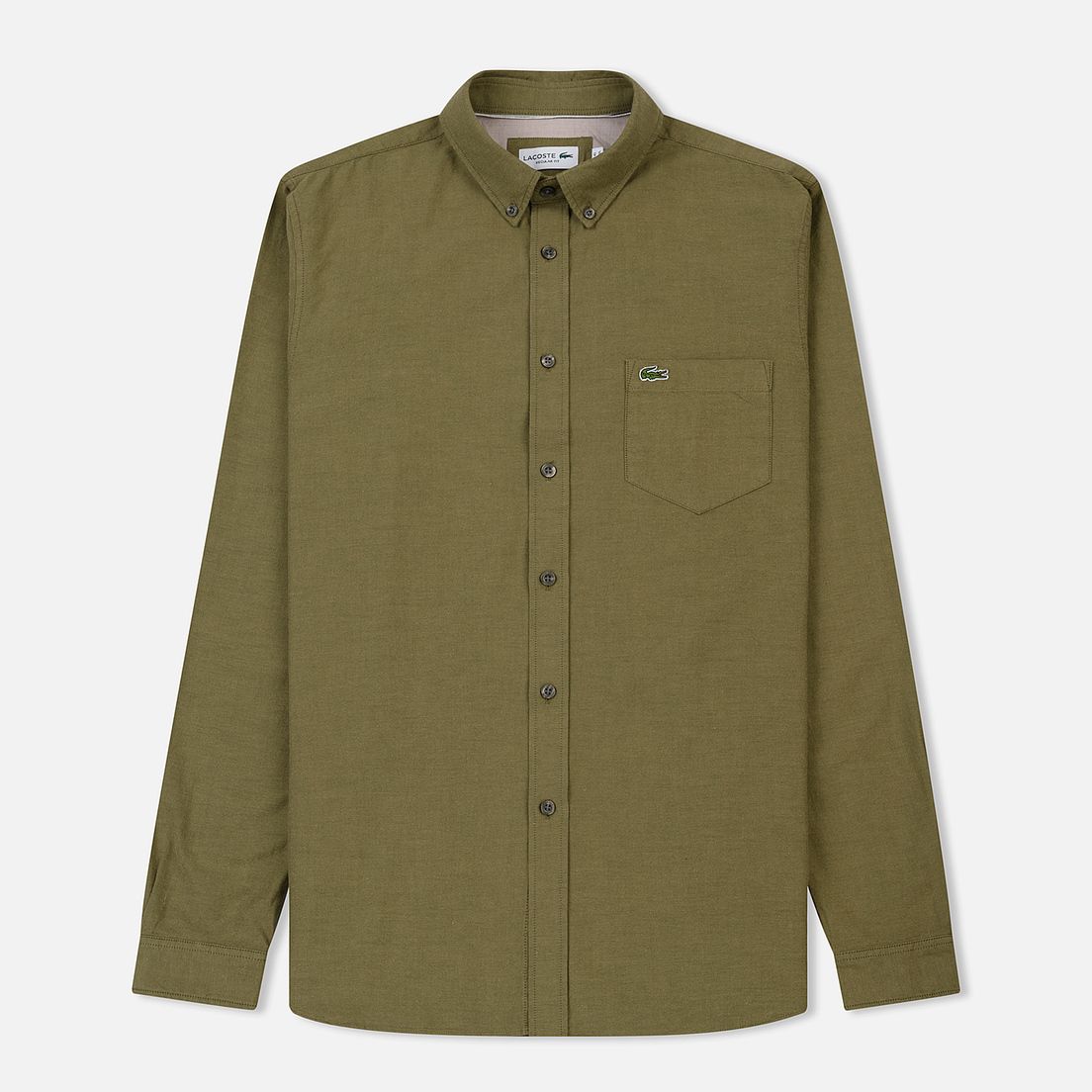 Lacoste Oxford Cotton Shirt - Khaki (Regular) 