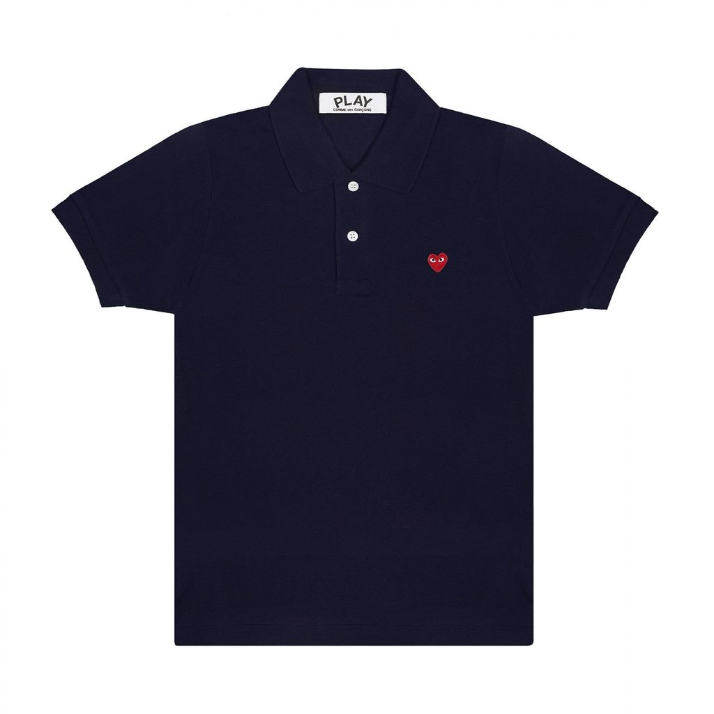 COMME des GARÇONS PLAY Little Red Heart Polo - Navy