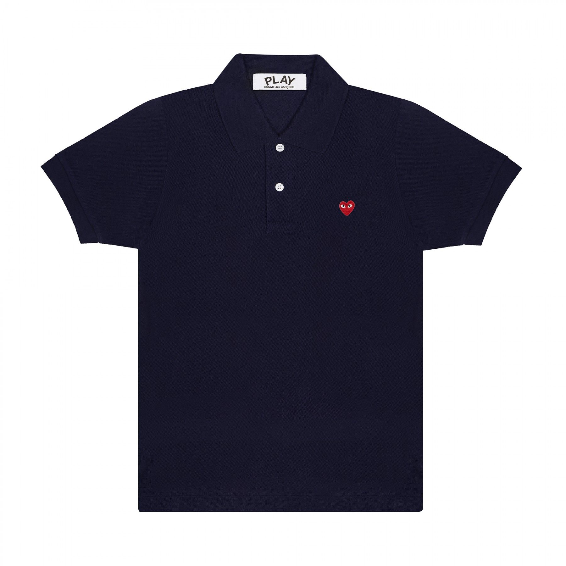 COMME des GARÇONS PLAY Little Red Heart Polo - Navy