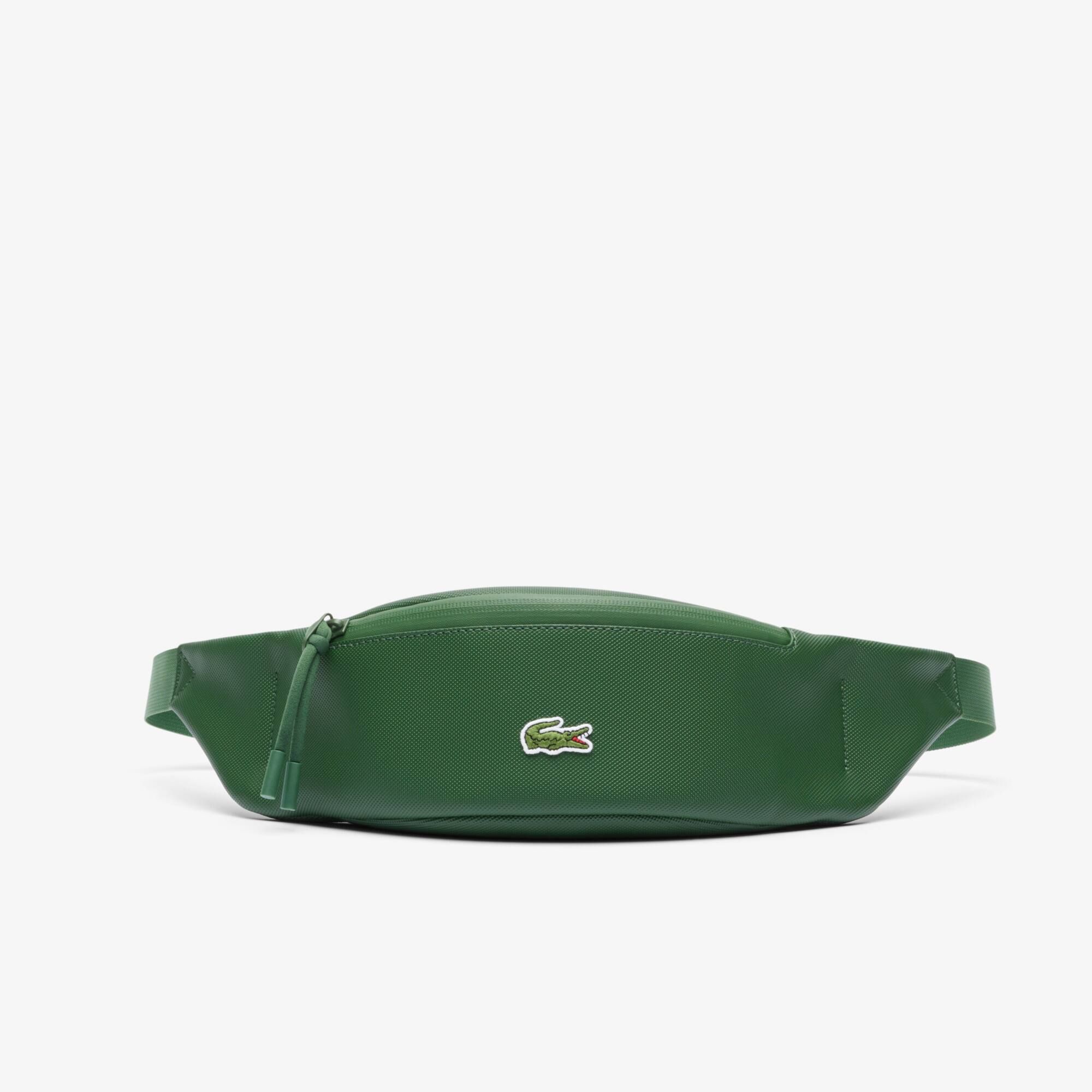 Lacoste Coated Canvas Zipped Belt Bag - Green