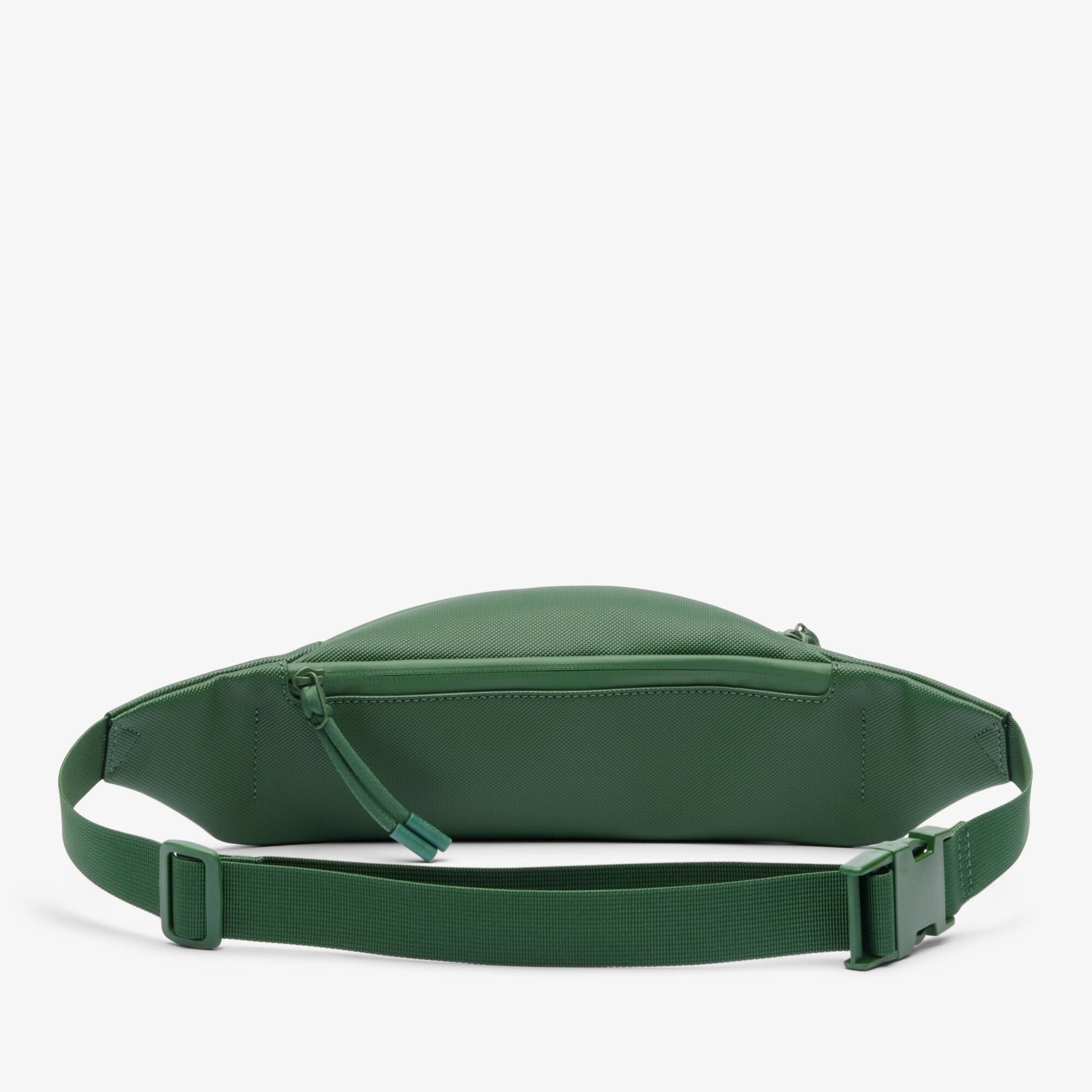 Lacoste Coated Canvas Zipped Belt Bag - Green