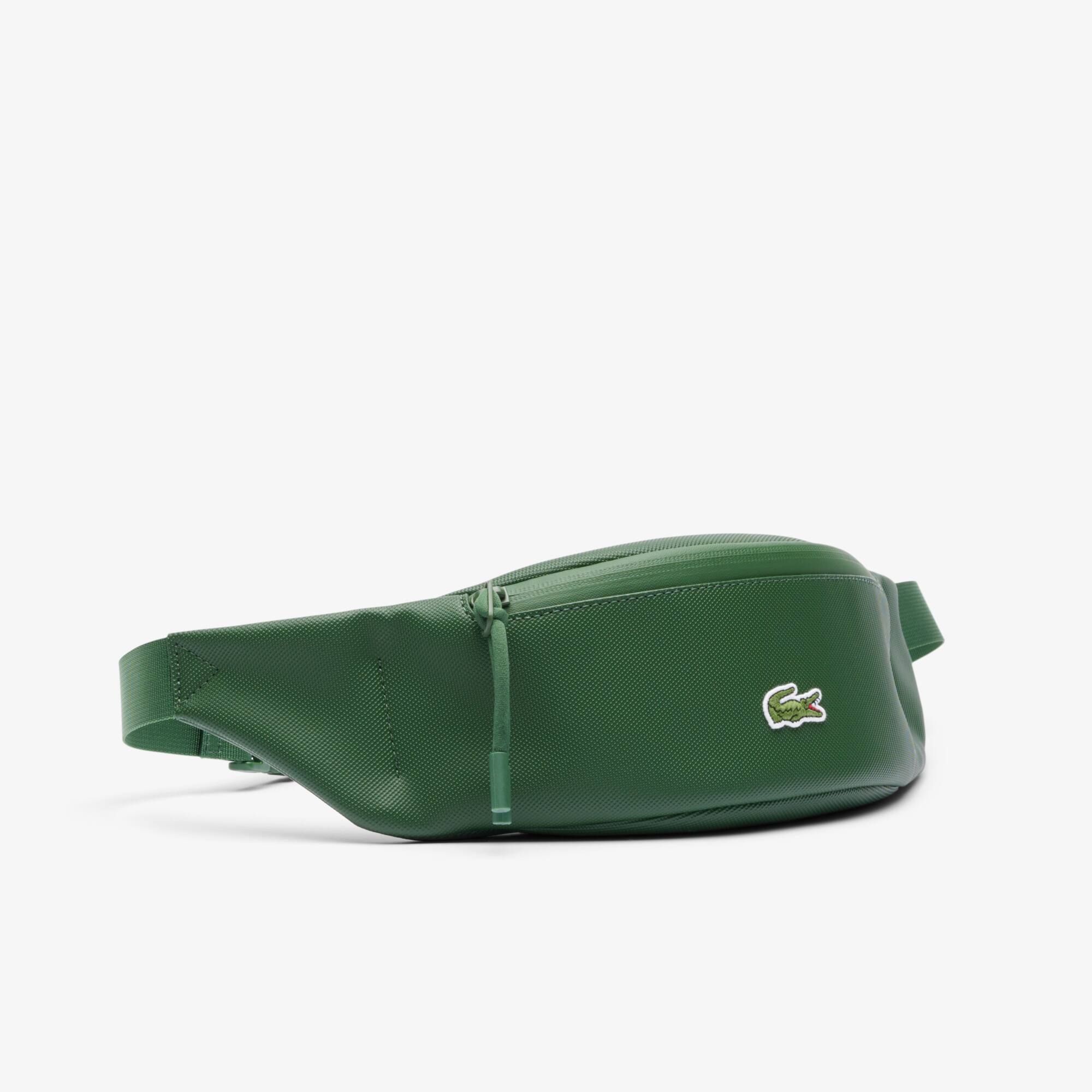 Lacoste Coated Canvas Zipped Belt Bag - Green