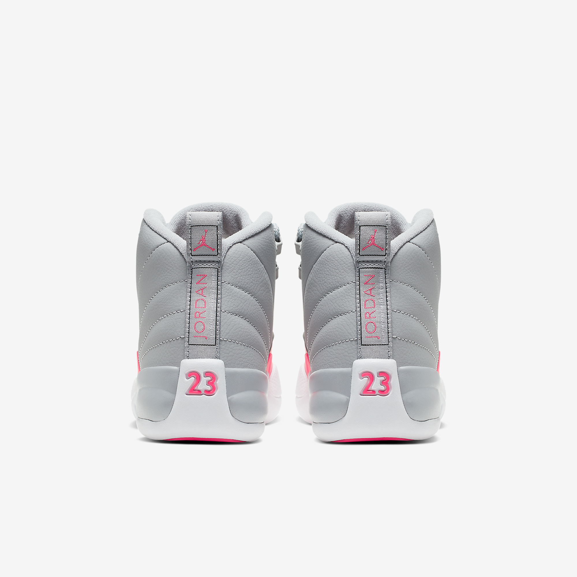  Air Jordan 12 GS - Wolf Grey/Racer Pink 