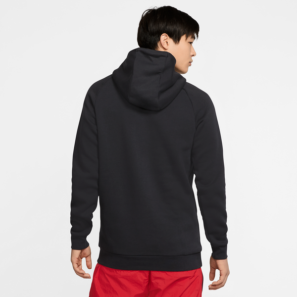  Paris Saint-Germain x Jordan Fleece Pullover Hoodie - Black/University Red 