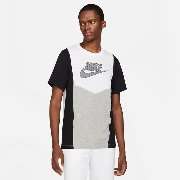  Nike Sportswear Hybrid T-Shirt - Black/Grey Heather 