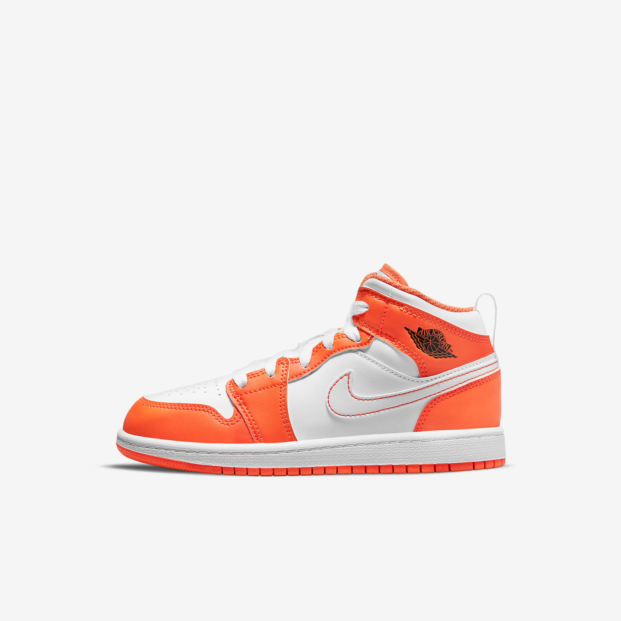  Air Jordan 1 Mid Kid - Electro Orange 