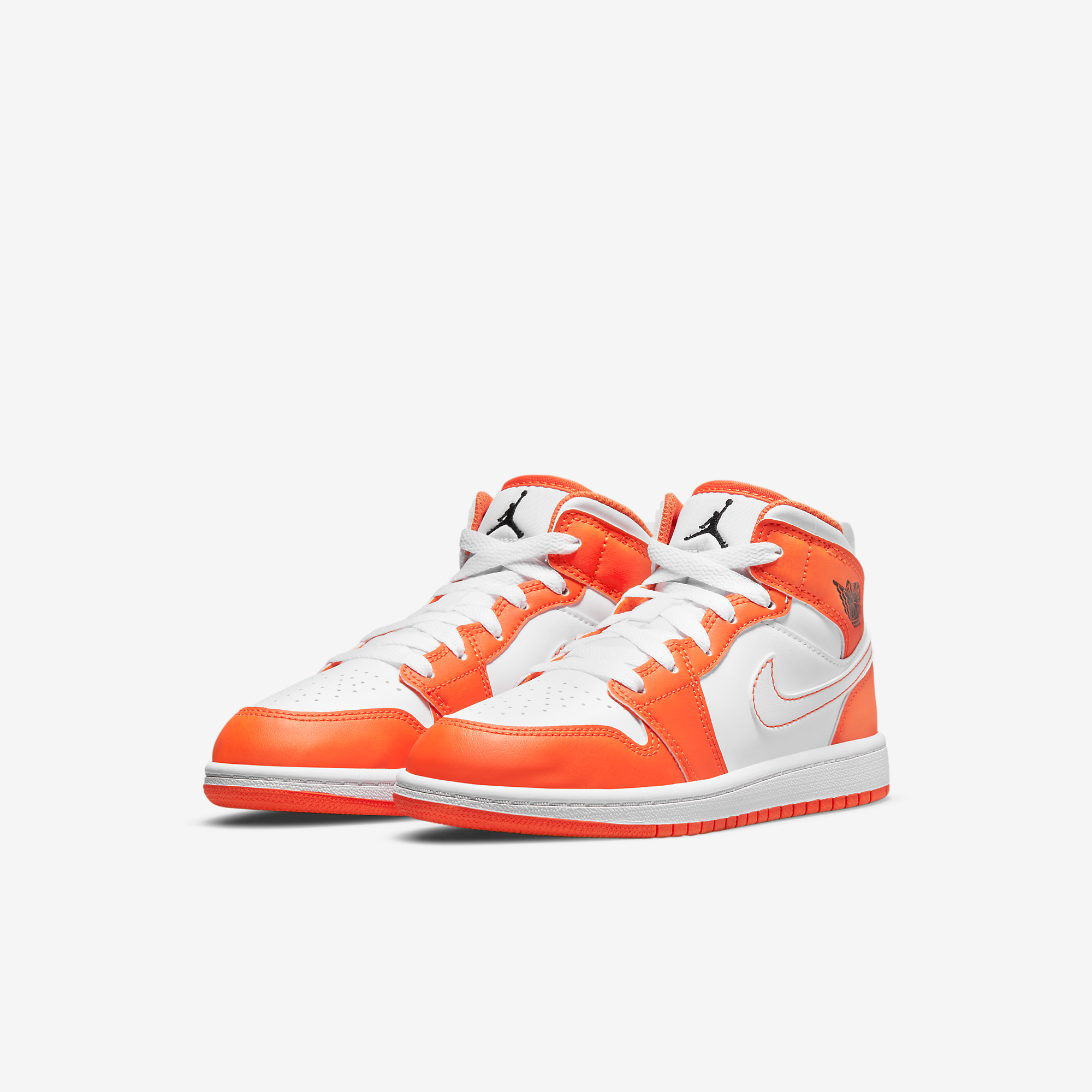  Air Jordan 1 Mid Kid - Electro Orange 