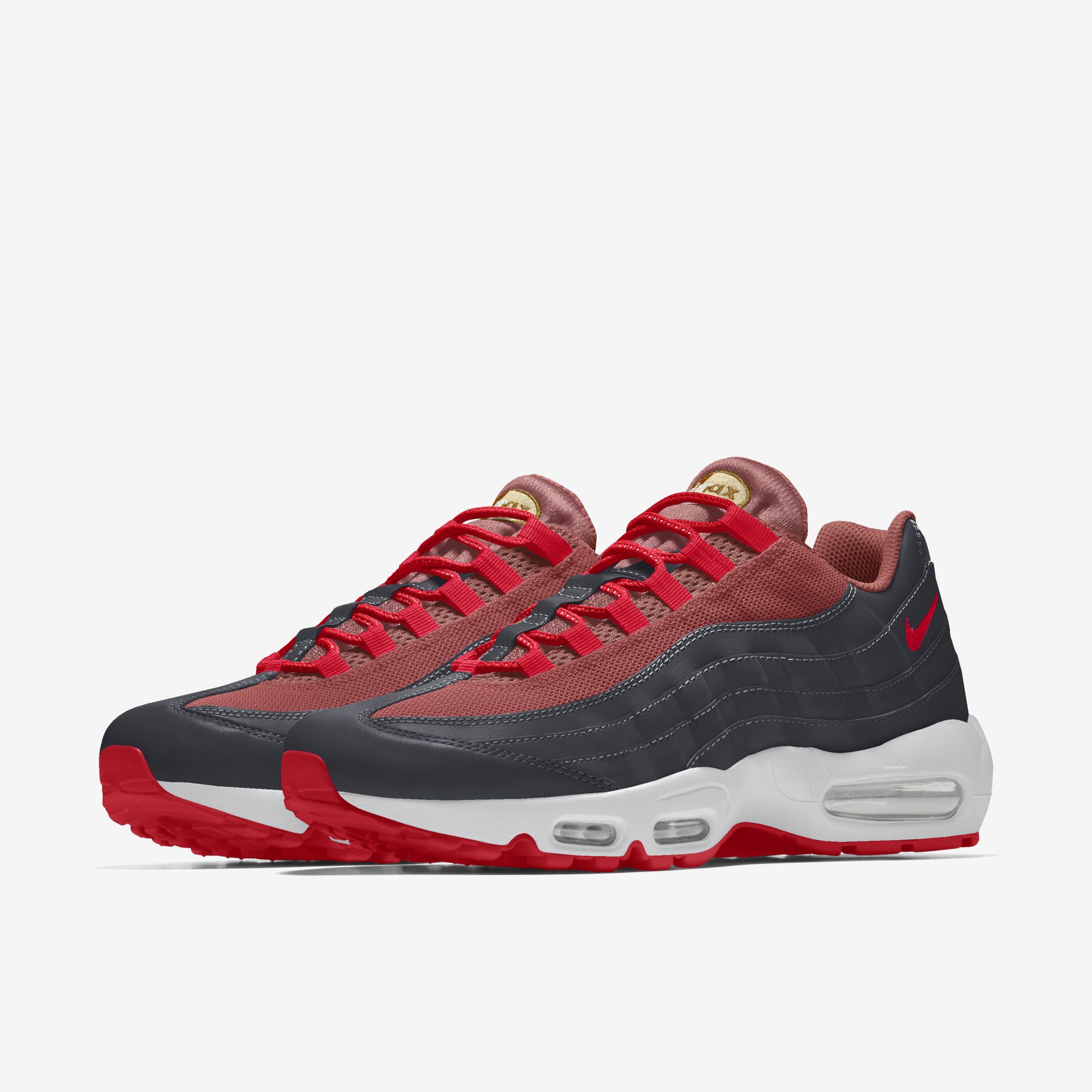 Nike Air Max 95 Premium By You - Black/Brown/Red