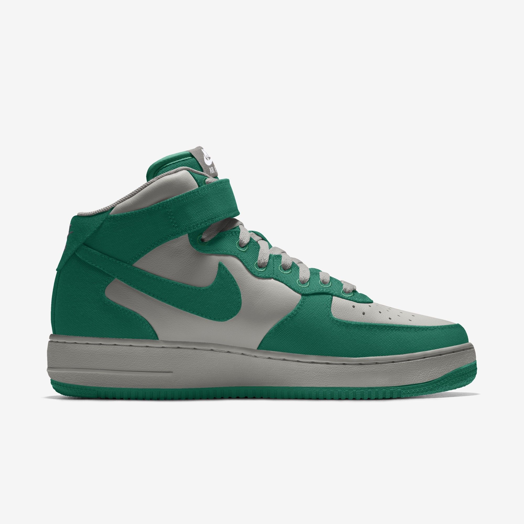  Nike Air Force 1 Mid By You - Cobblestone / Green 