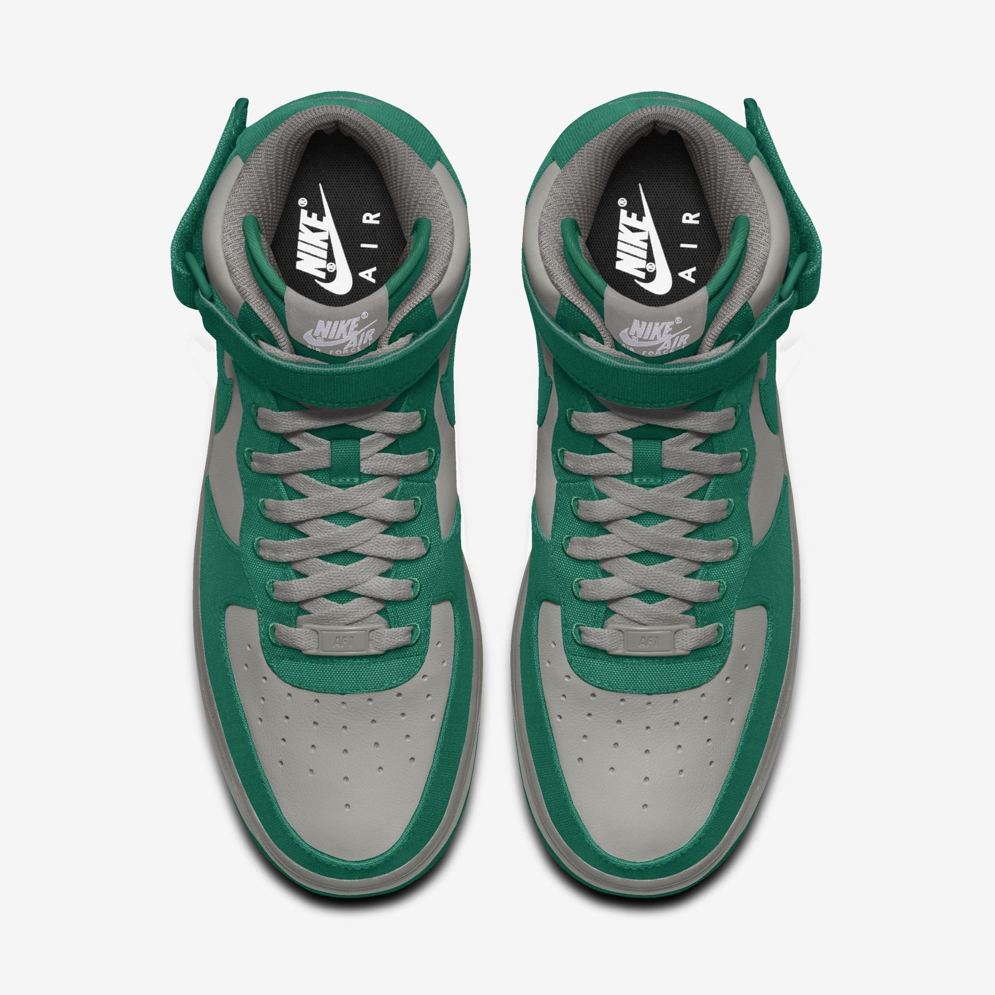  Nike Air Force 1 Mid By You - Cobblestone / Green 