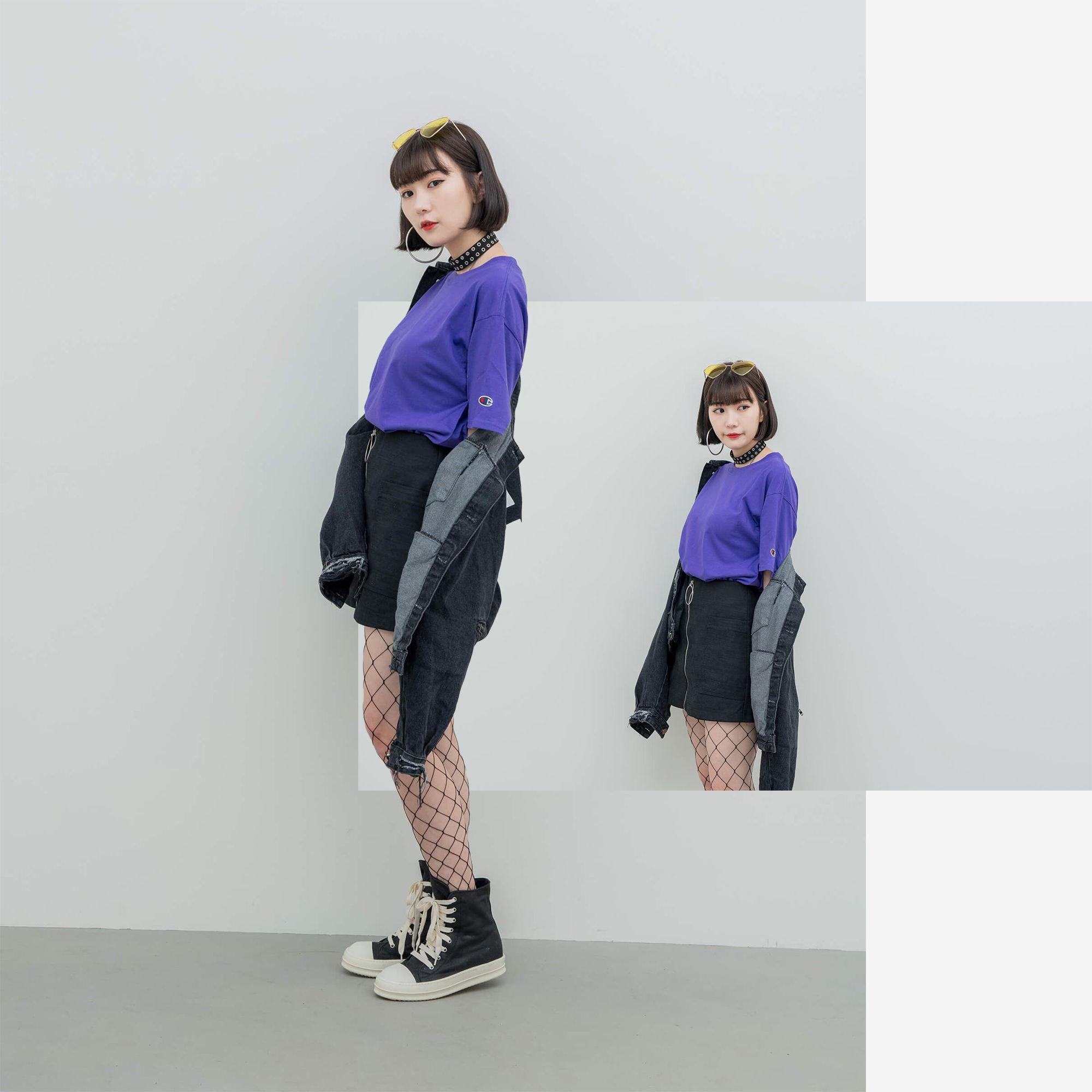 Champion T425 T-Shirt 'Purple'