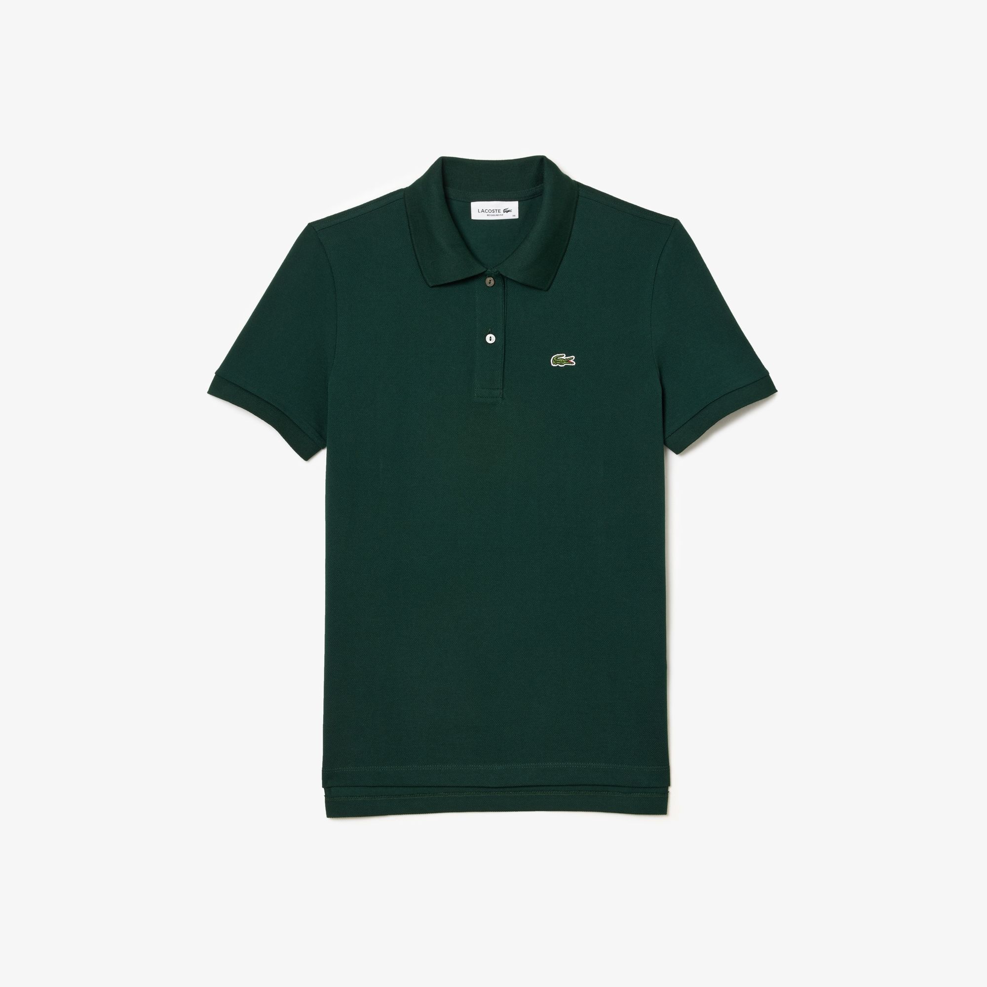 Lacoste Women's Regular Fit Soft Cotton Petit Piqué Polo Shirt - Forest Green