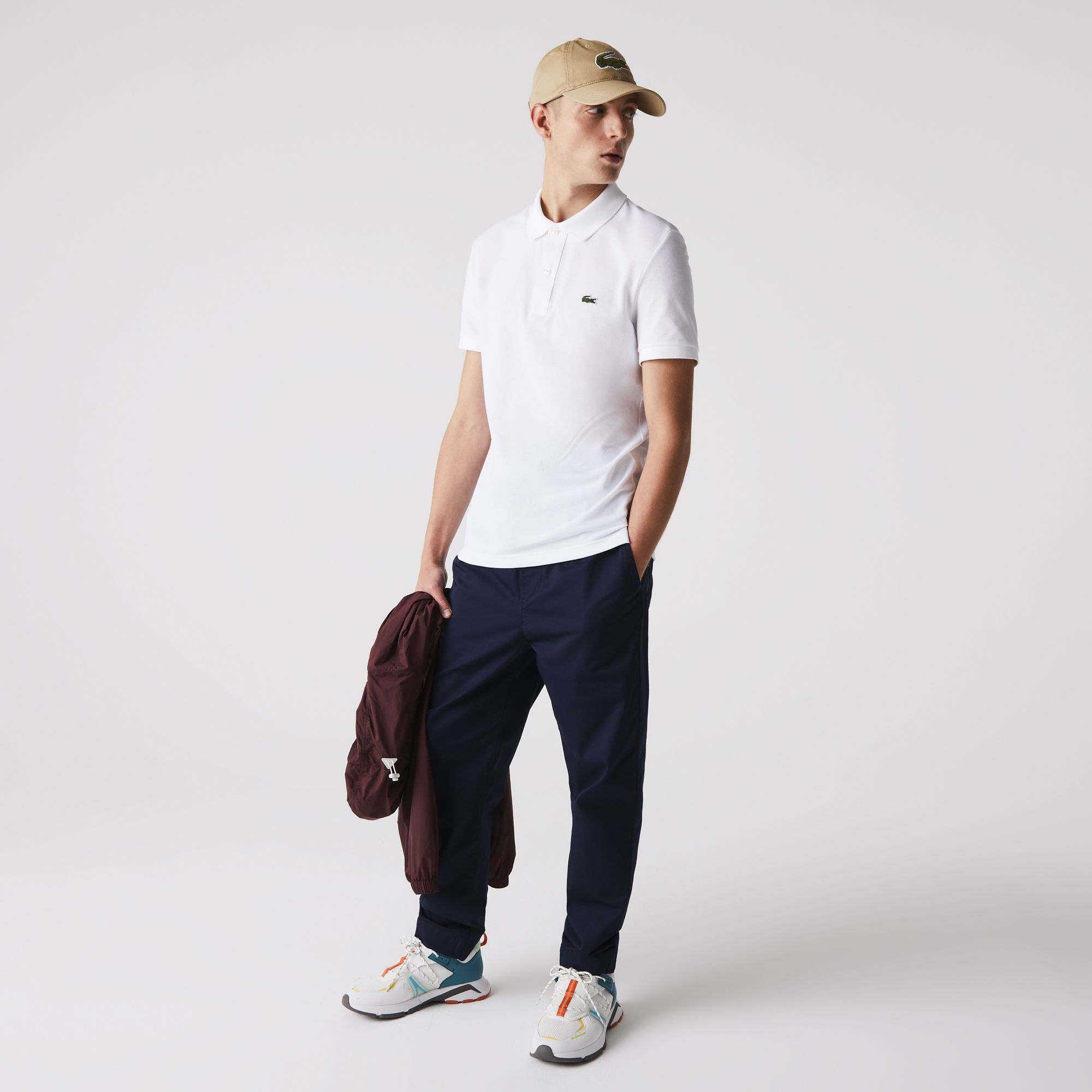  Lacoste Slim Fit Petit Piqué Polo Shirt - White 