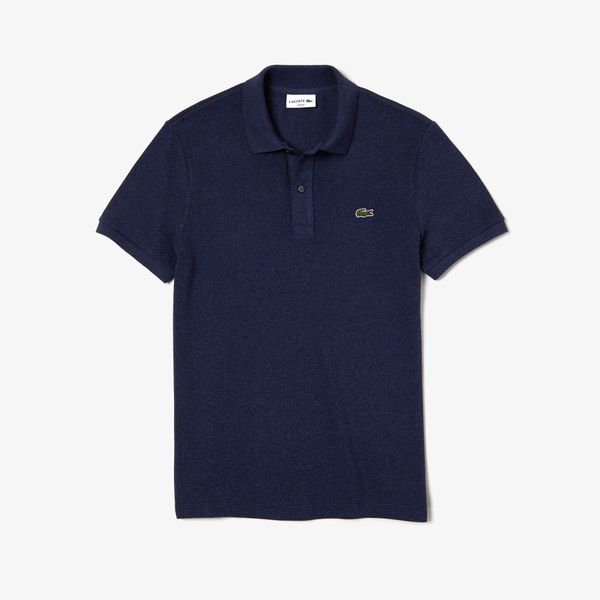  Lacoste Slim Fit Petit Piqué Polo Shirt - Navy Melange 