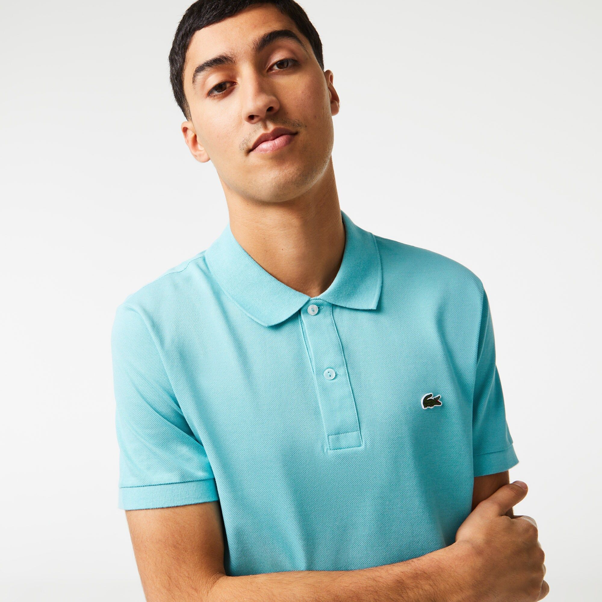  Lacoste Slim Fit Petit Piqué Polo Shirt - Light Turquoise 