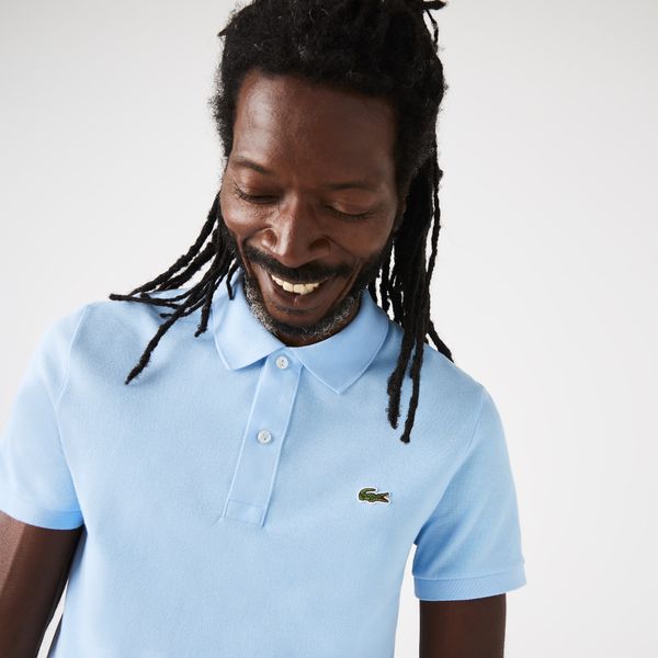  Lacoste Slim Fit Petit Piqué Polo - Light Blue 