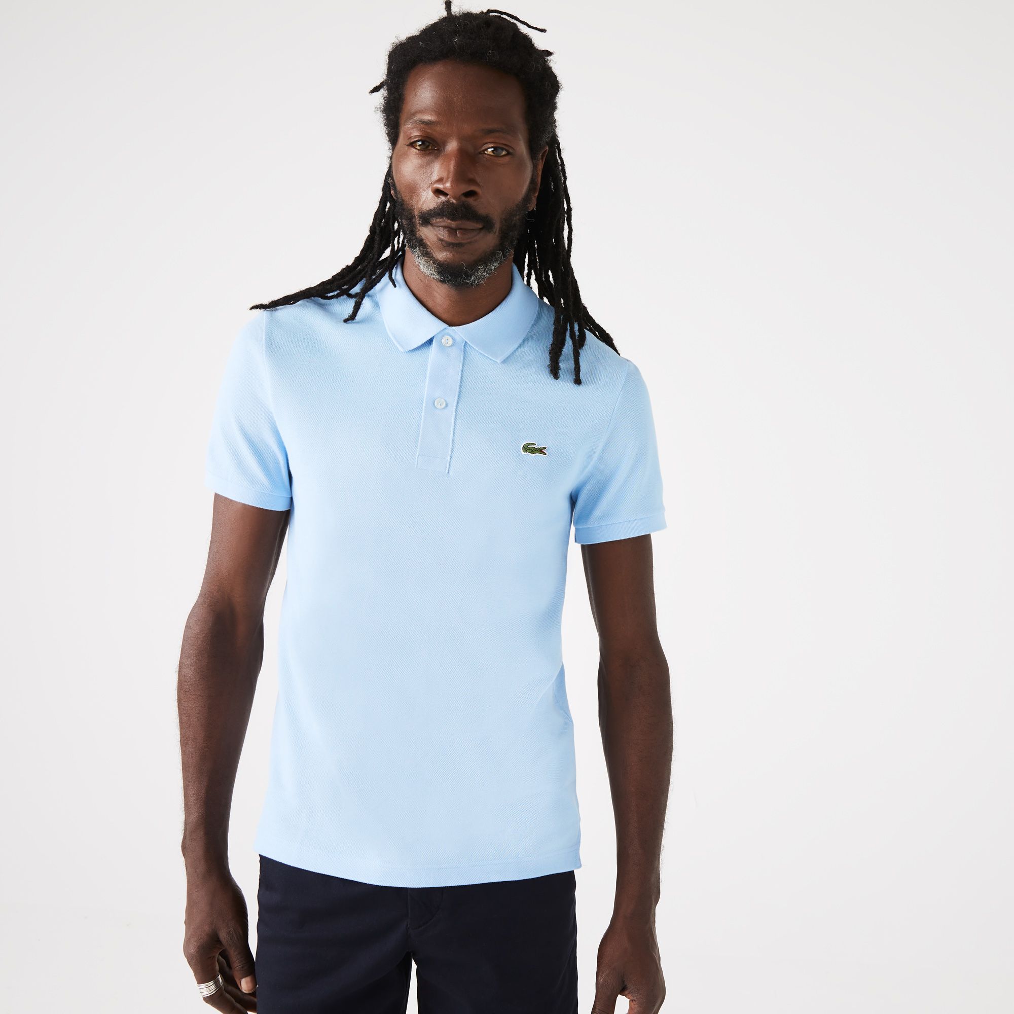  Lacoste Slim Fit Petit Piqué Polo - Light Blue 