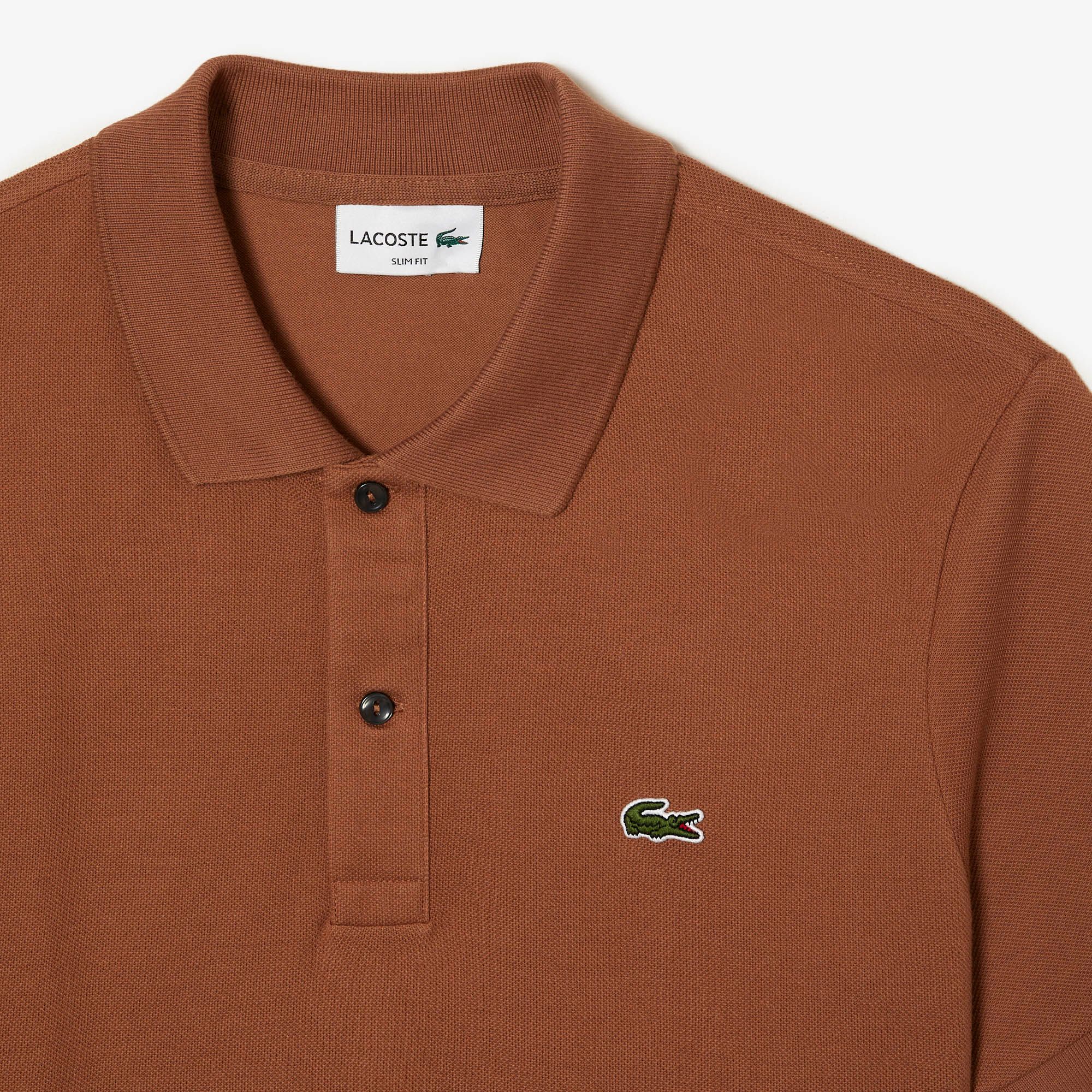  Lacoste Original L.12.12 Slim Fit Petit Piqué Polo - Brown 