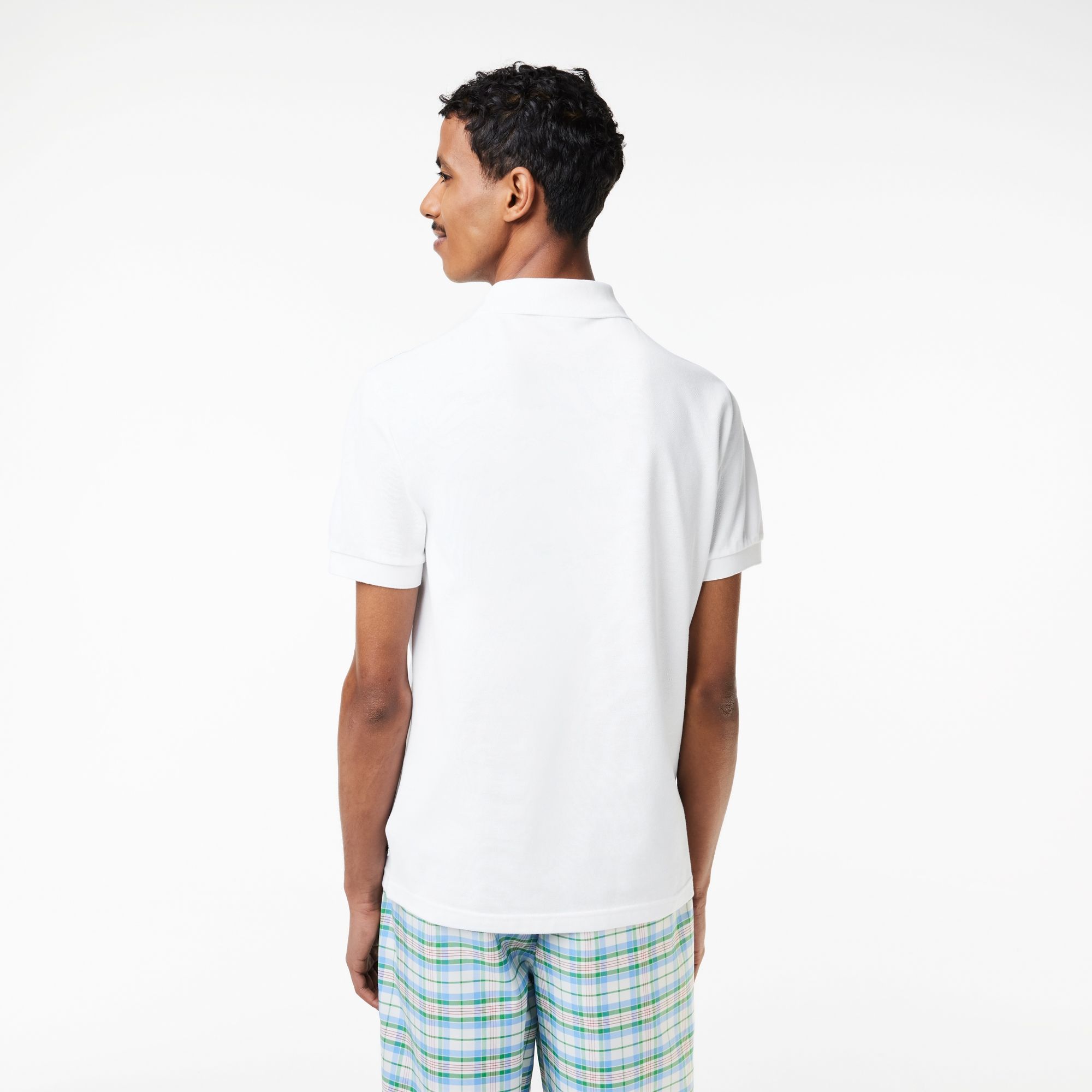  Lacoste Cotton Mini-Piqué Polo Shirt - White 