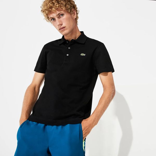  Lacoste Slim Fit Stretch Cotton Piqué Polo - Black 