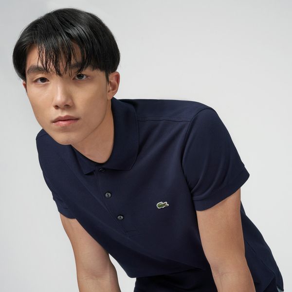  Lacoste Slim Fit Stretch Cotton Piqué Polo - Navy Blue 