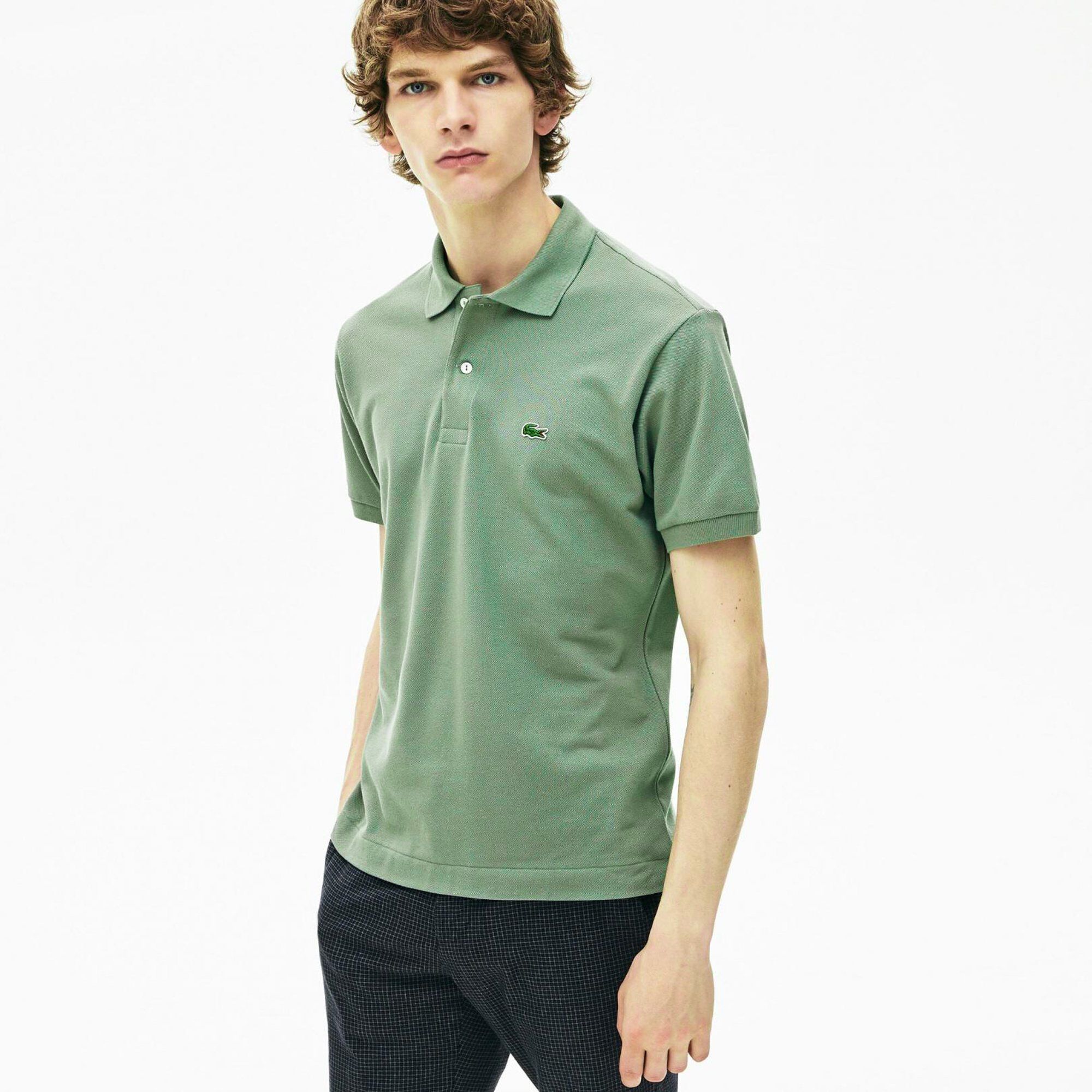 Lacoste L.12.12 Slim Fit Petit Pique Cotton Polo Shirt - Vert Khaki