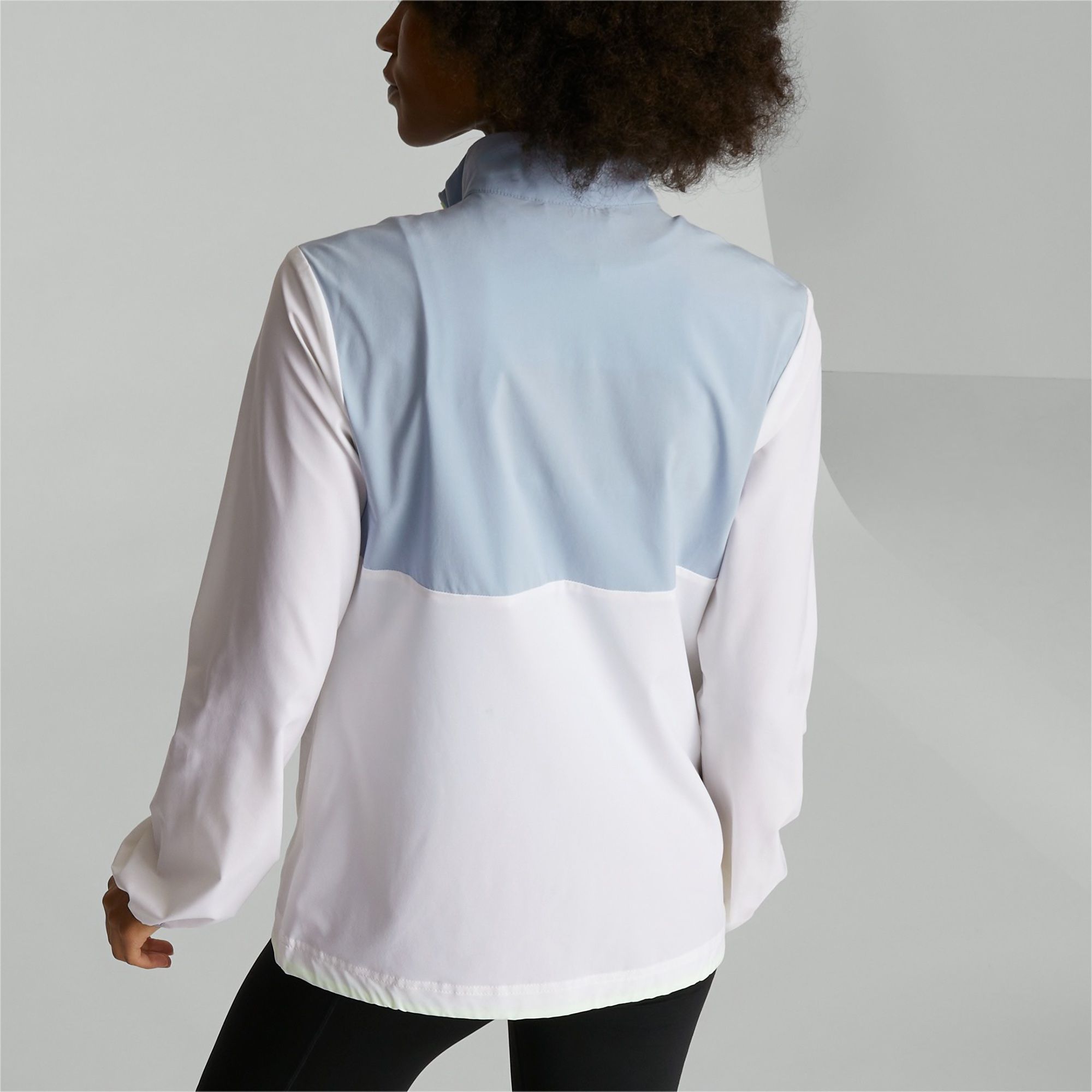 PUMA x FIRST MILE Woven Running Jacket - White / Wash Blue