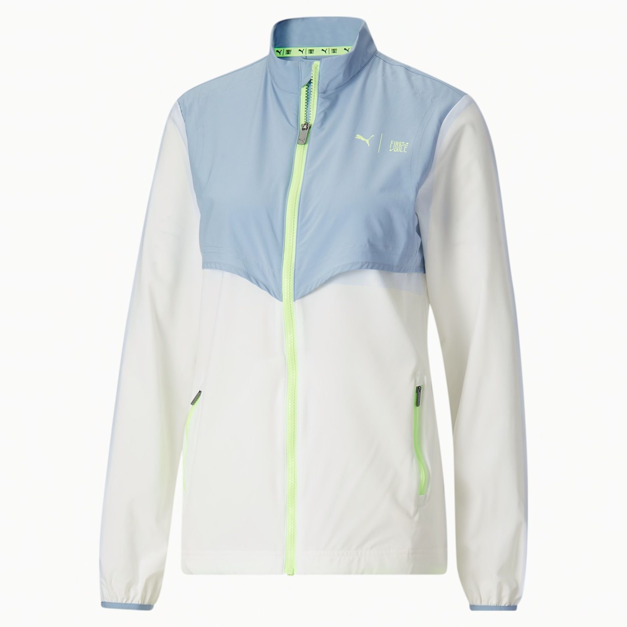  PUMA x FIRST MILE Woven Running Jacket - White / Wash Blue 